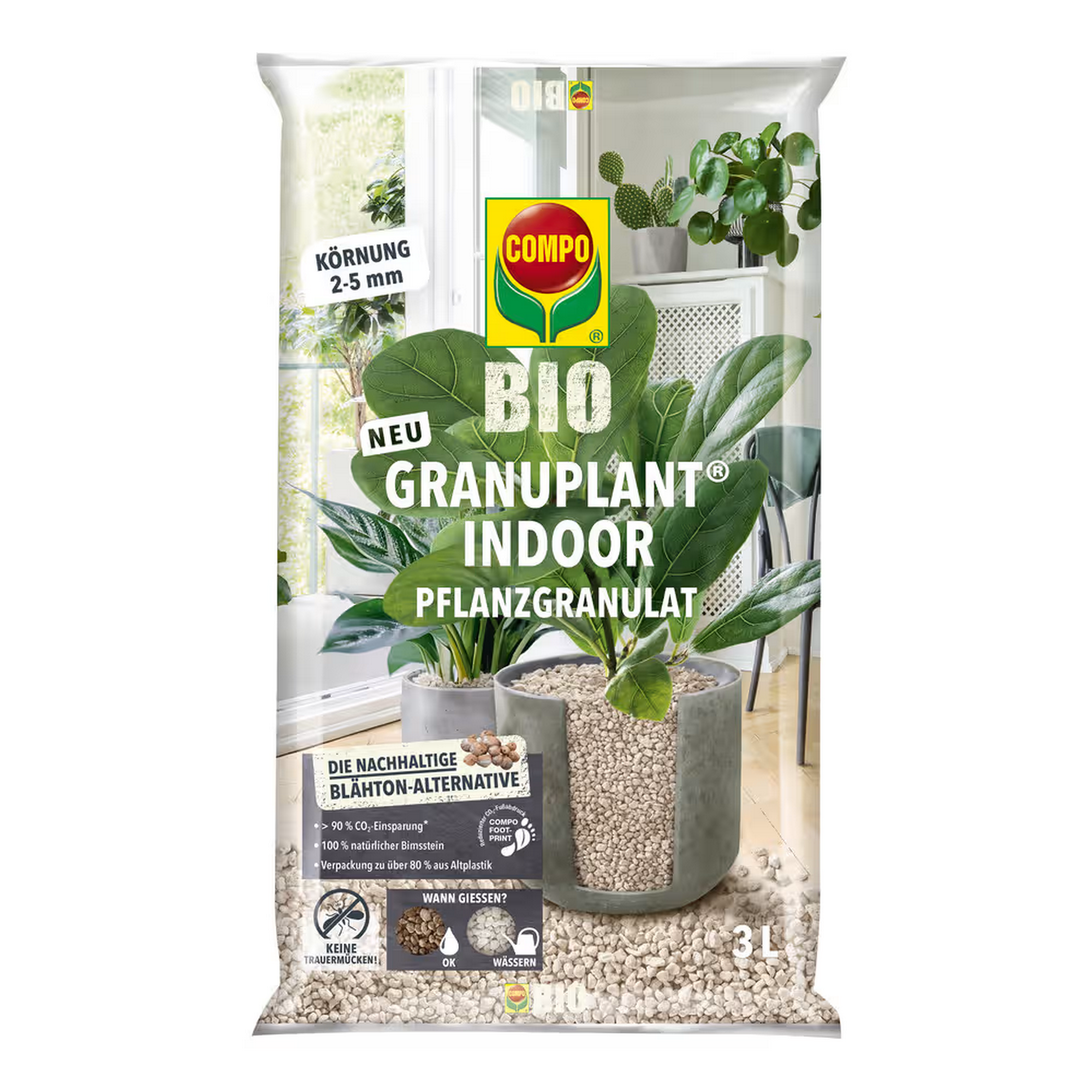 Compo Pflanzgranulat 'Bio Granuplant® Indoor' 3 l