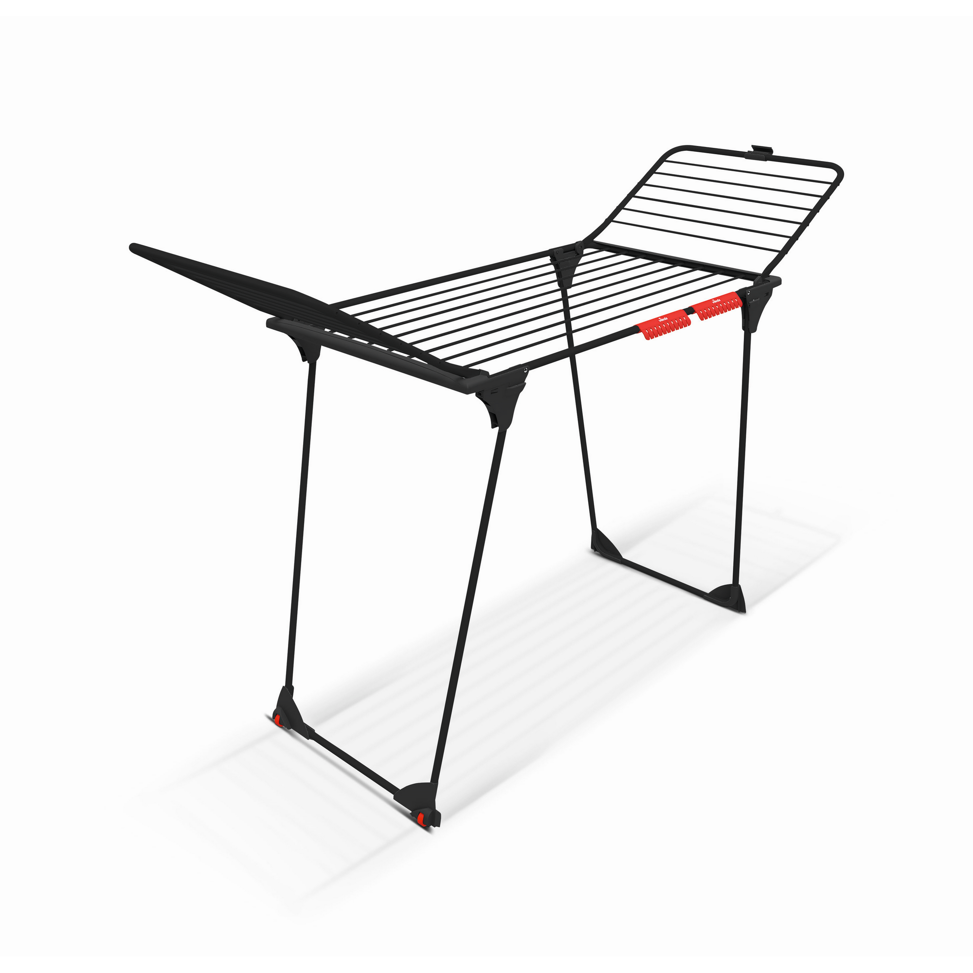 Vileda Wäscheständer 'King Ultimate Black' schwarz rollbar 57 x 106 cm