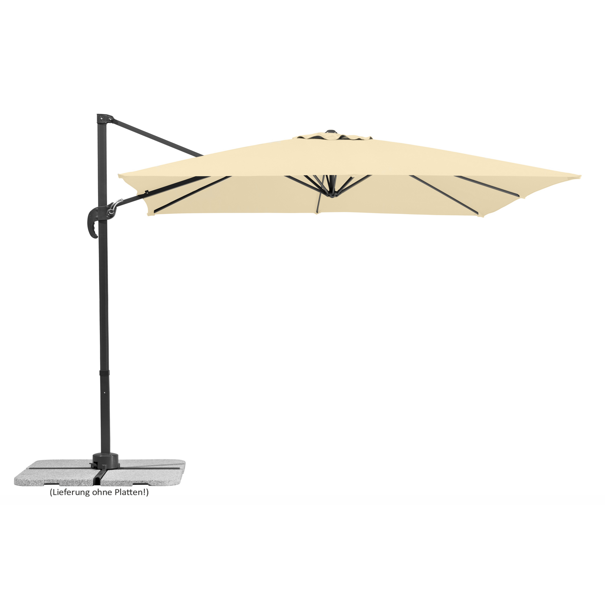 Ampelschirm 'Rhodos Junior' drehbar/neigbar 270 x 270 cm