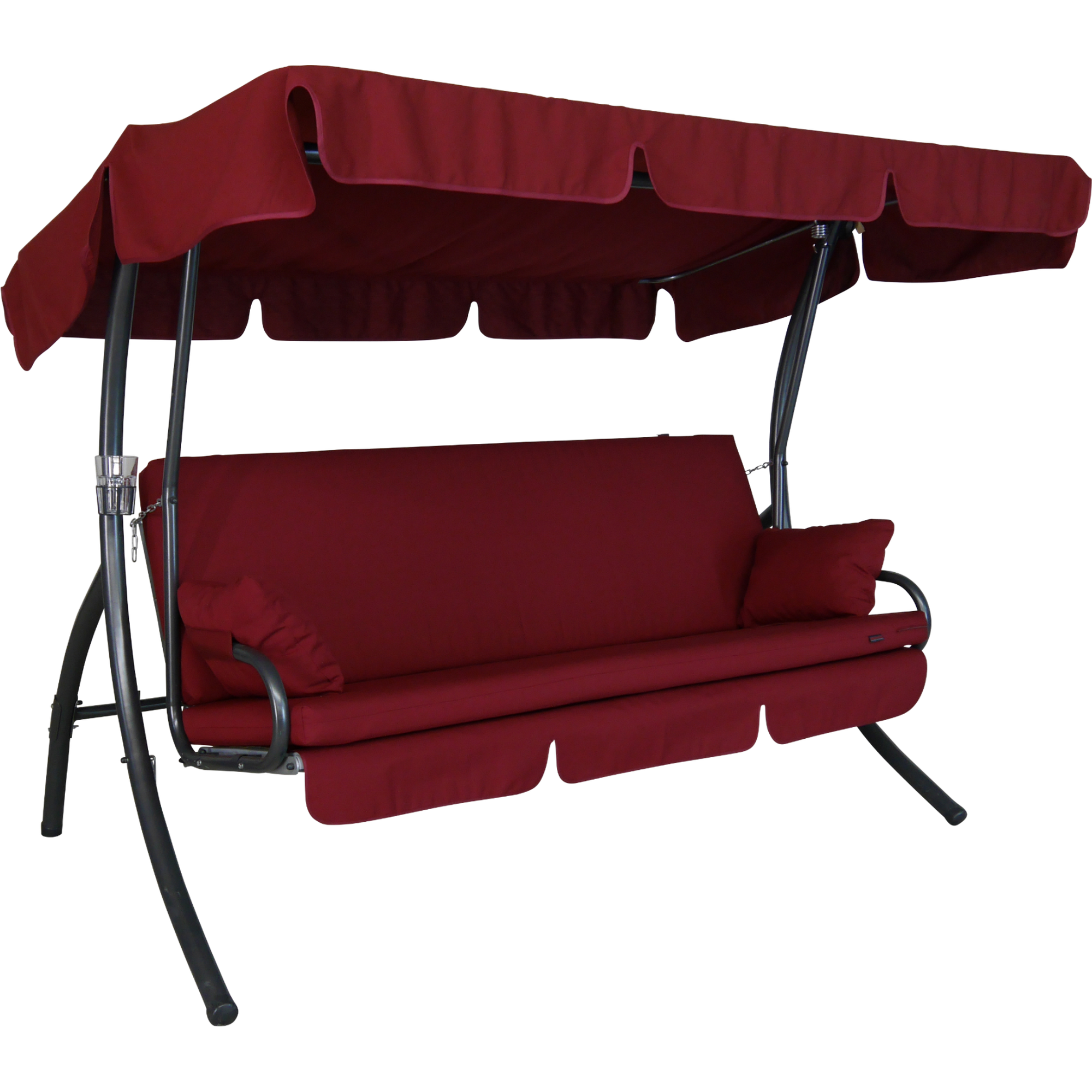 Angerer Freizeitmöbel Hollywoodschaukel 'Trend Fun' 3-Sitzer bordeaux 210 x 160 x 145 cm