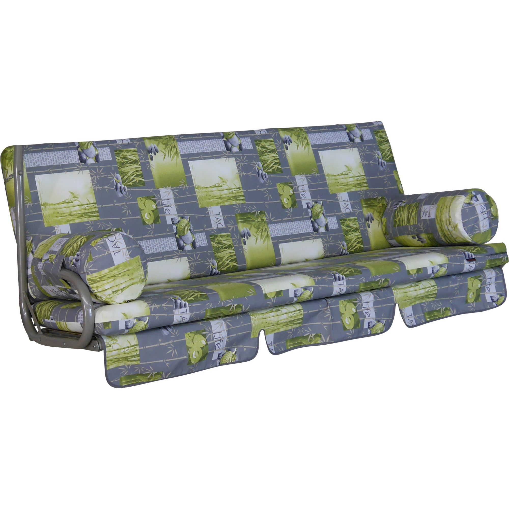 Angerer Freizeitmöbel Hollywoodschaukel-Auflage 'Trend Bambus' grau 178 x 54 x 9 cm