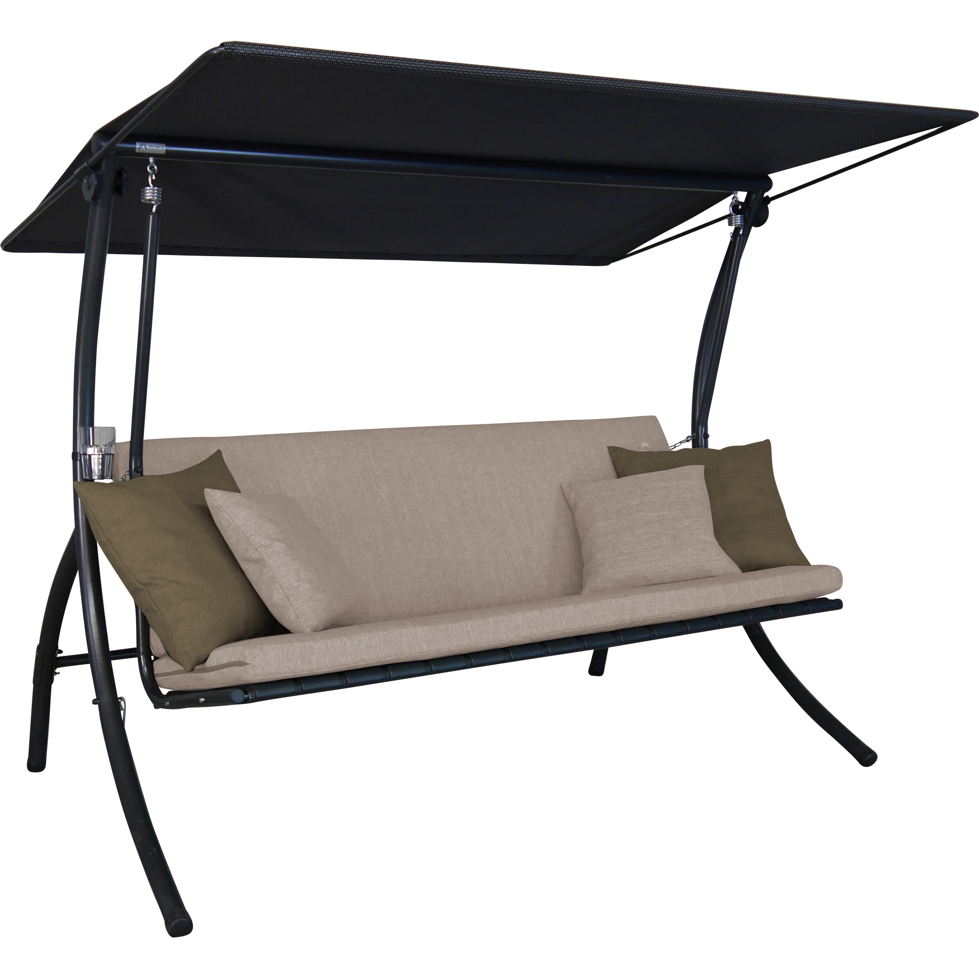 Angerer Freizeitmöbel Hollywoodschaukel 'Motion Smart' 3-Sitzer beige 210 x 160 x 145 cm