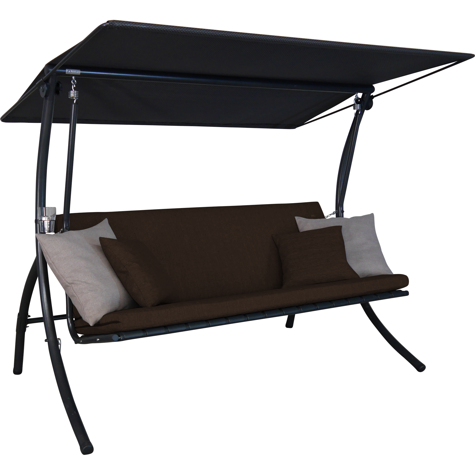 Angerer Freizeitmöbel Hollywoodschaukel 'Motion Smart' 3-Sitzer braun 210 x 160 x 145 cm