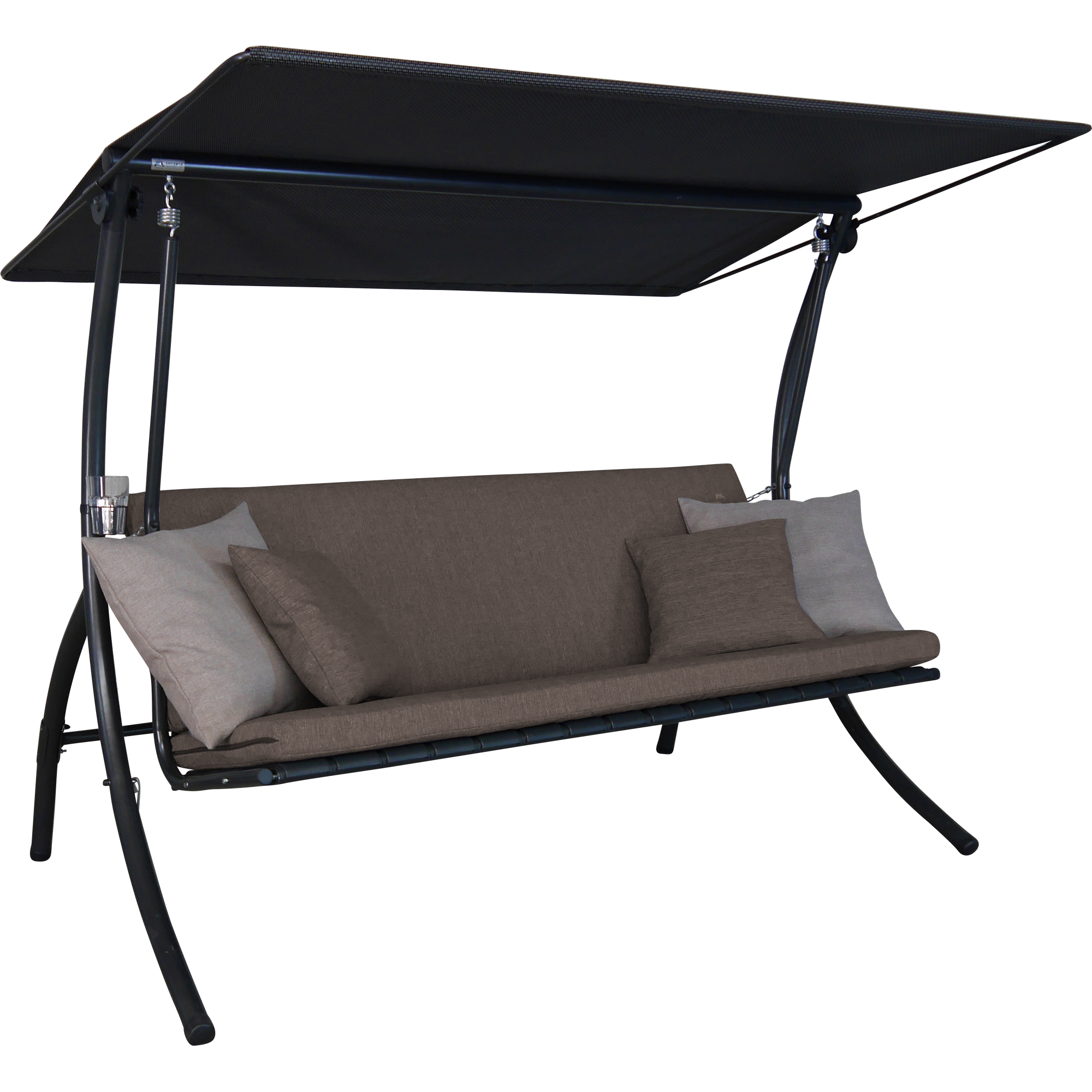 Angerer Freizeitmöbel Hollywoodschaukel 'Motion Smart' 3-Sitzer taupe 210 x 160 x 145 cm