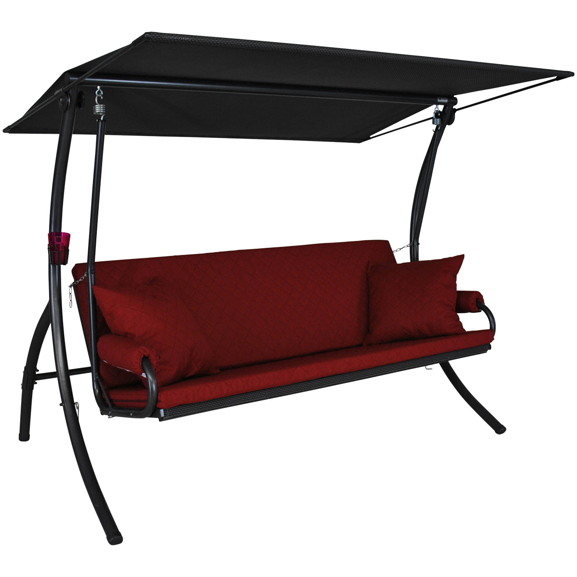Angerer Freizeitmöbel Hollywoodschaukel 'Elegance Joy' 3-Sitzer bordeaux 210 x 160 x 145 cm