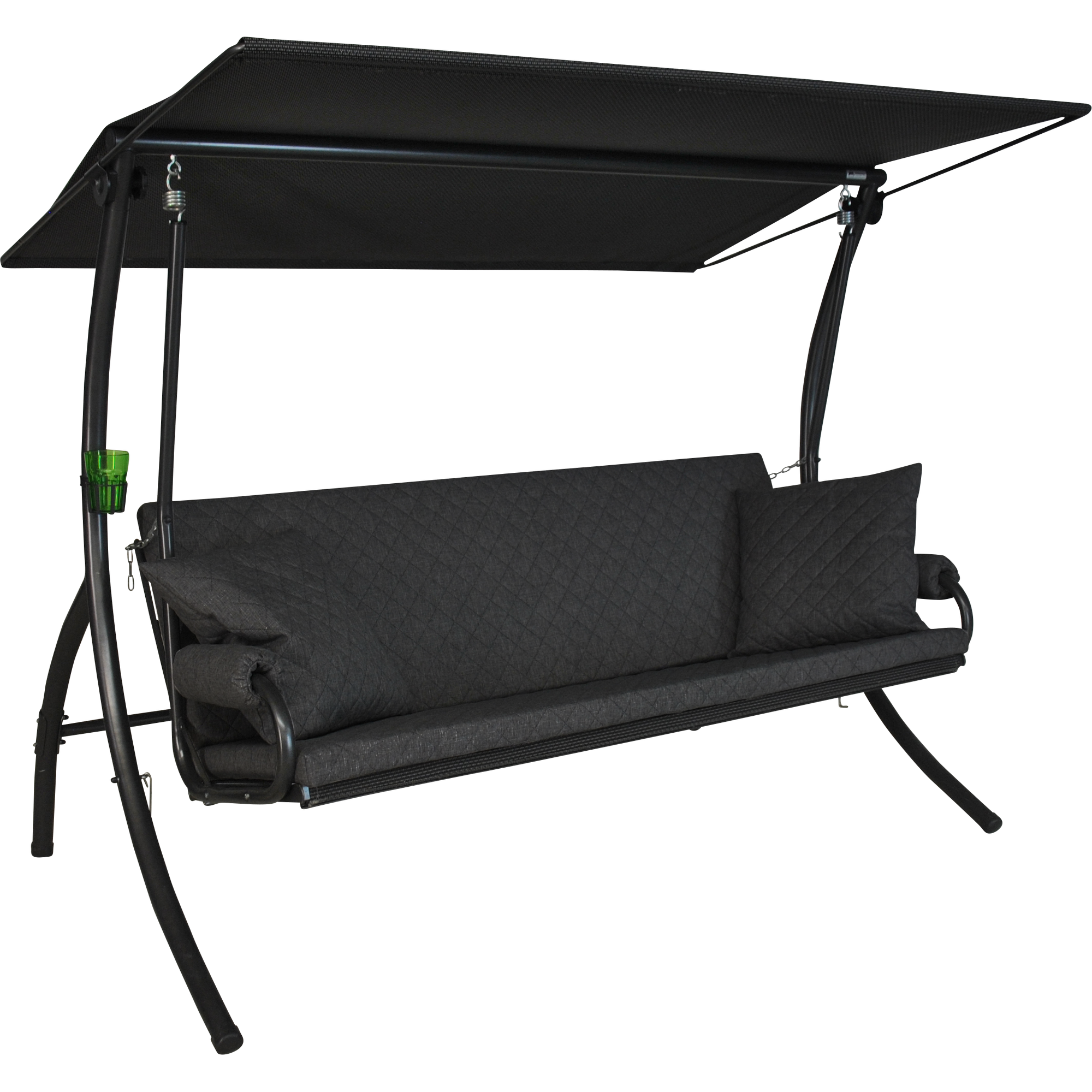 Angerer Freizeitmöbel Hollywoodschaukel 'Elegance Joy' 3-Sitzer grau 210 x 160 x 145 cm
