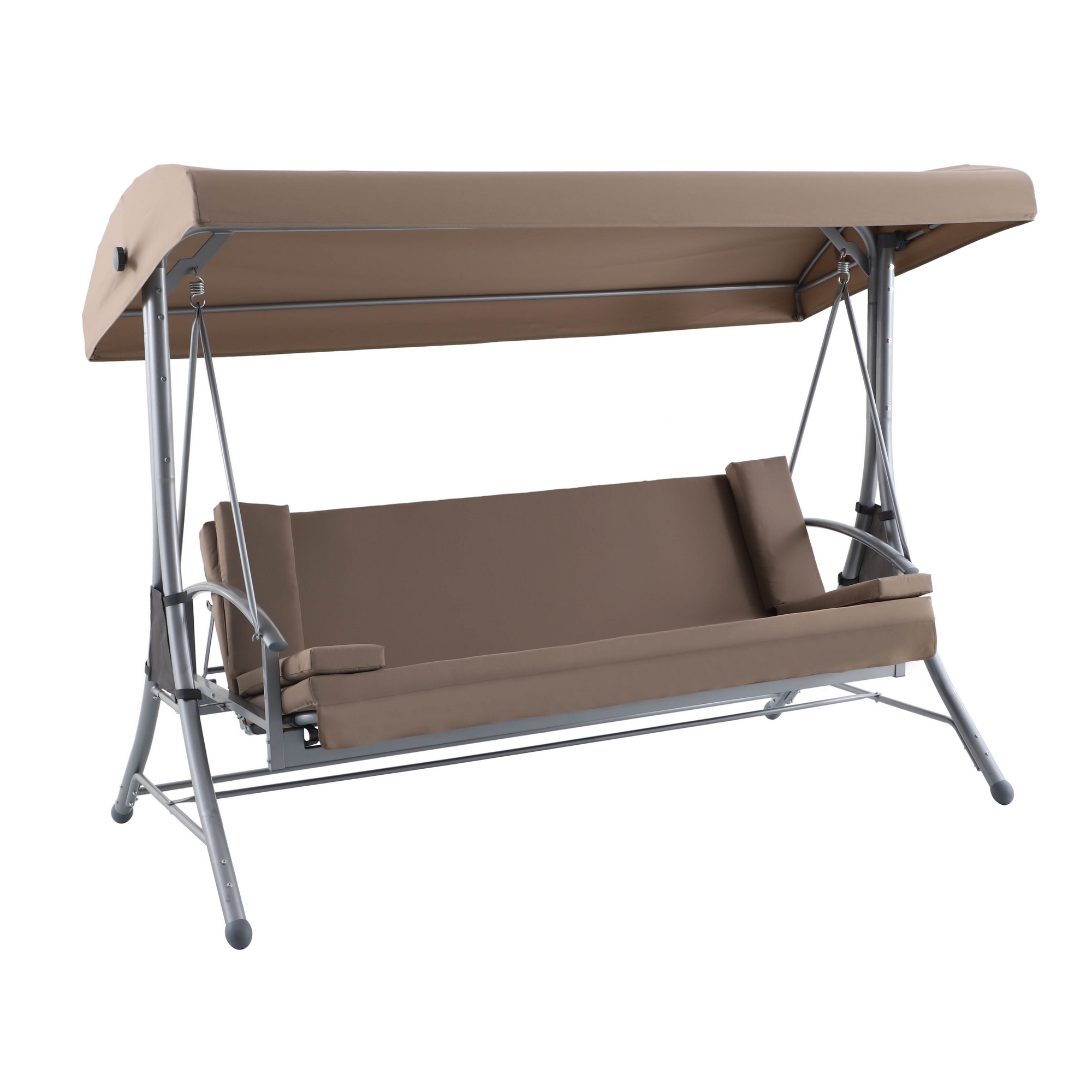 toom Hollywoodschaukel 'Sophia' 3-Sitzer taupe 240 x 174 x 120 cm