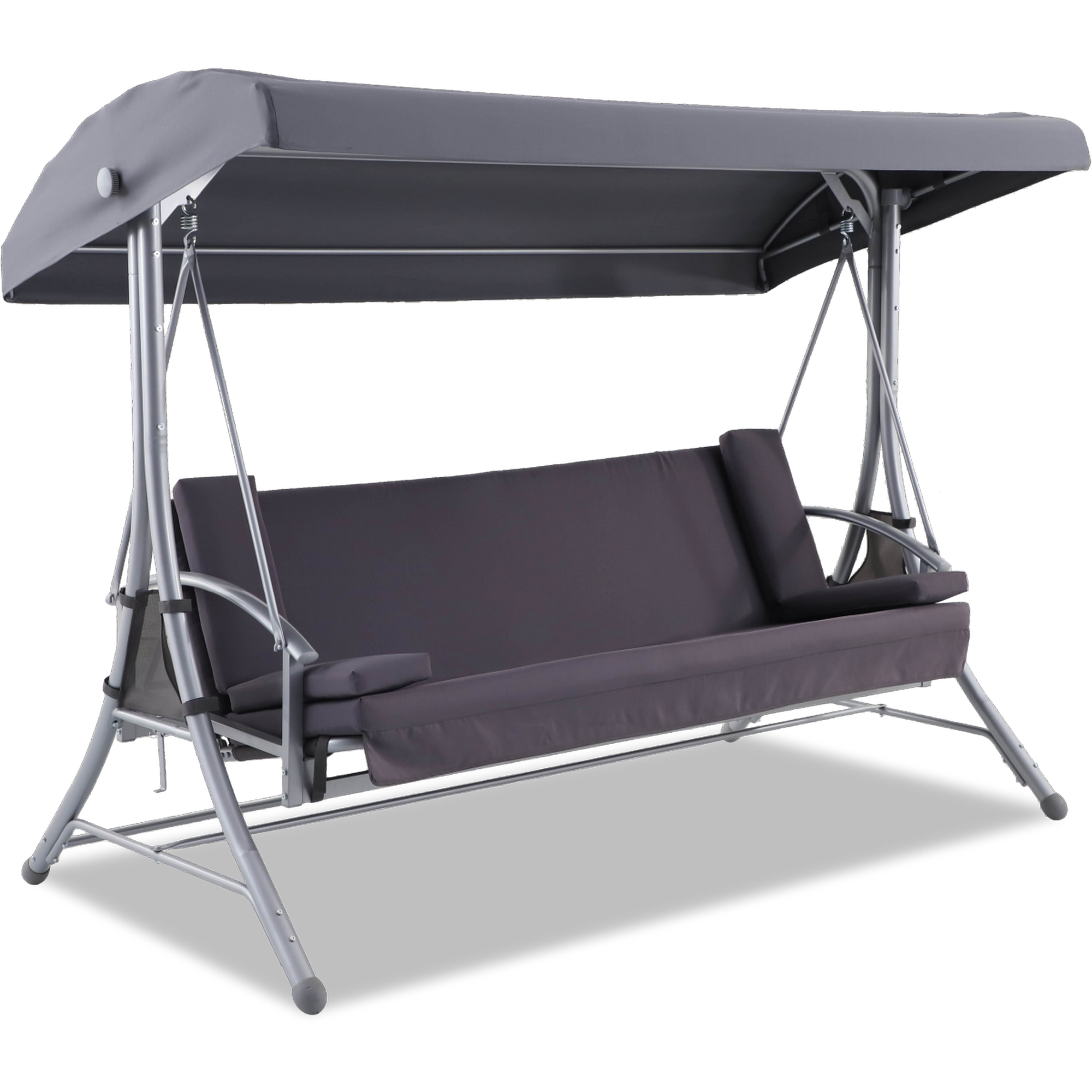 toom Hollywoodschaukel 'Sophia' 3-Sitzer anthrazit 240 x 174 x 120 cm