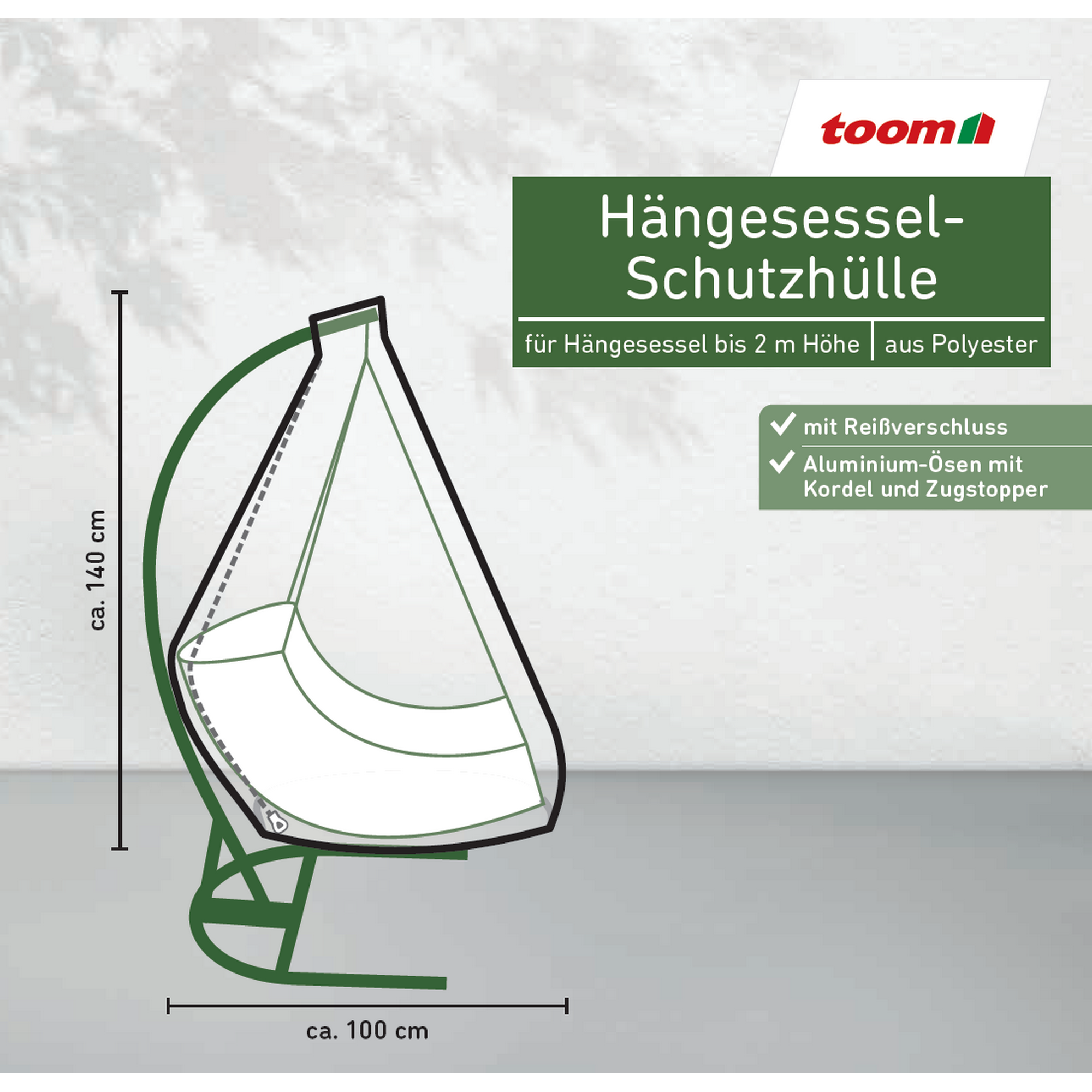 toom Abdeckung für Hängesessel wasserabweisend 140 x 100 cm