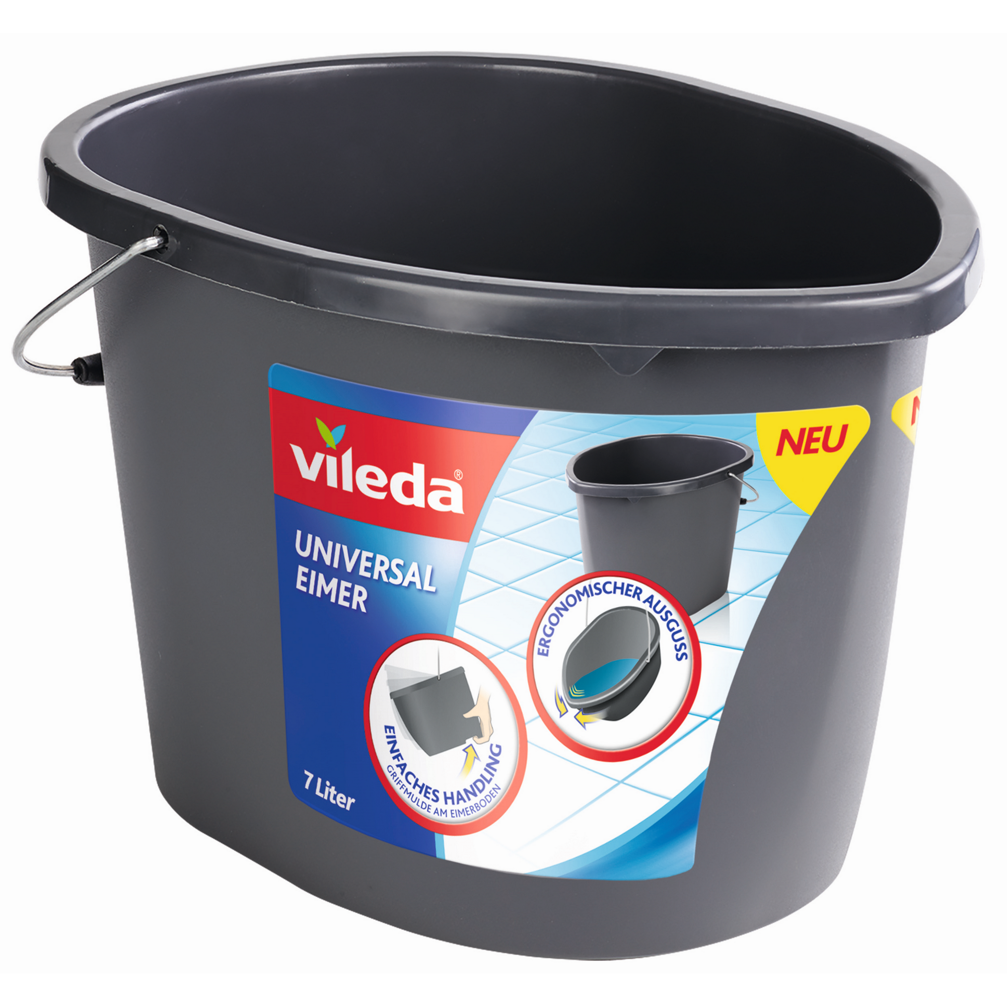 Vileda Universal-Eimer anthrazit 7 l