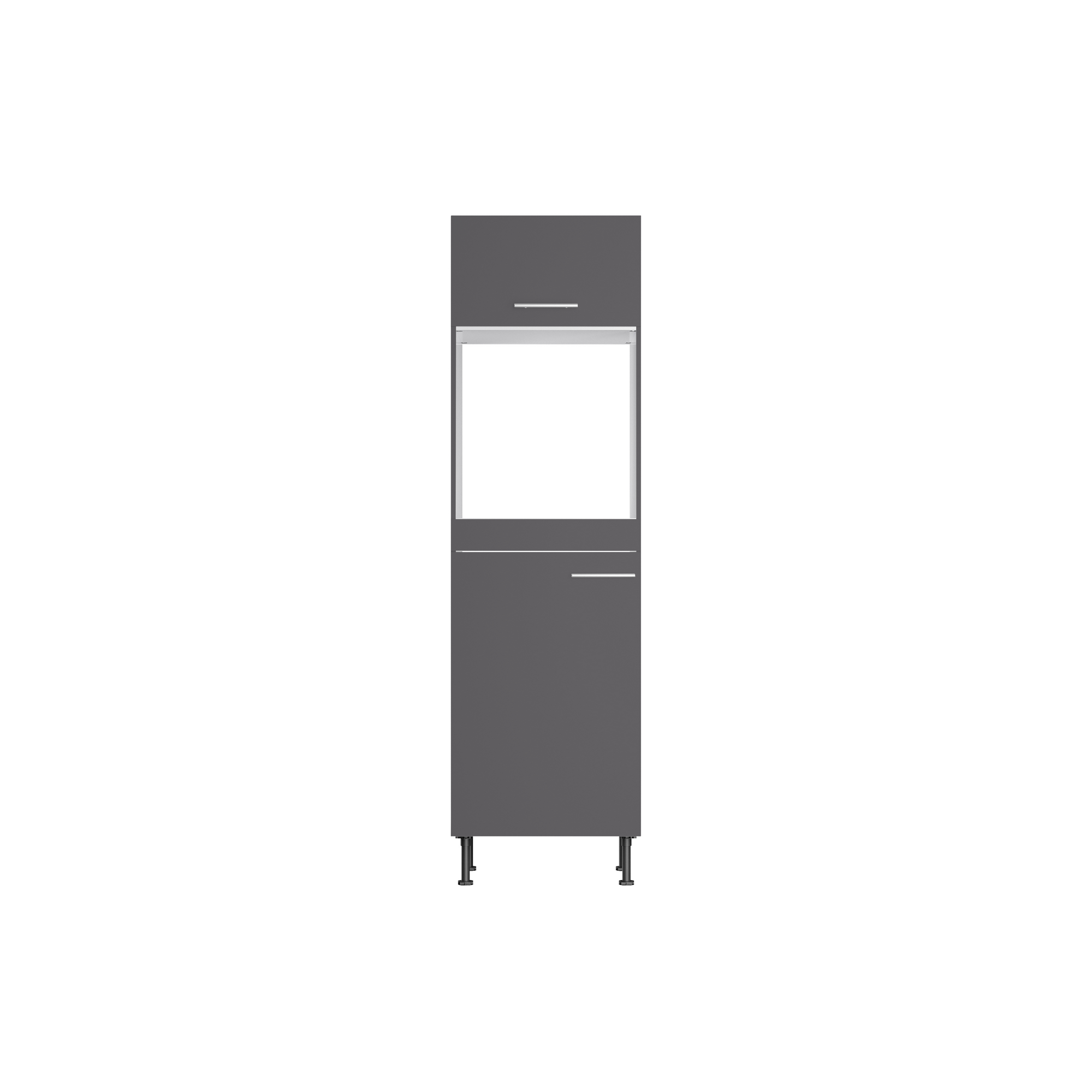 OPTIFIT Hochschrank für Backofen und Kühlschrank 'OPTIkofmort Ingvar420' anthrazit matt 60 x 211,8 x 58,4 cm