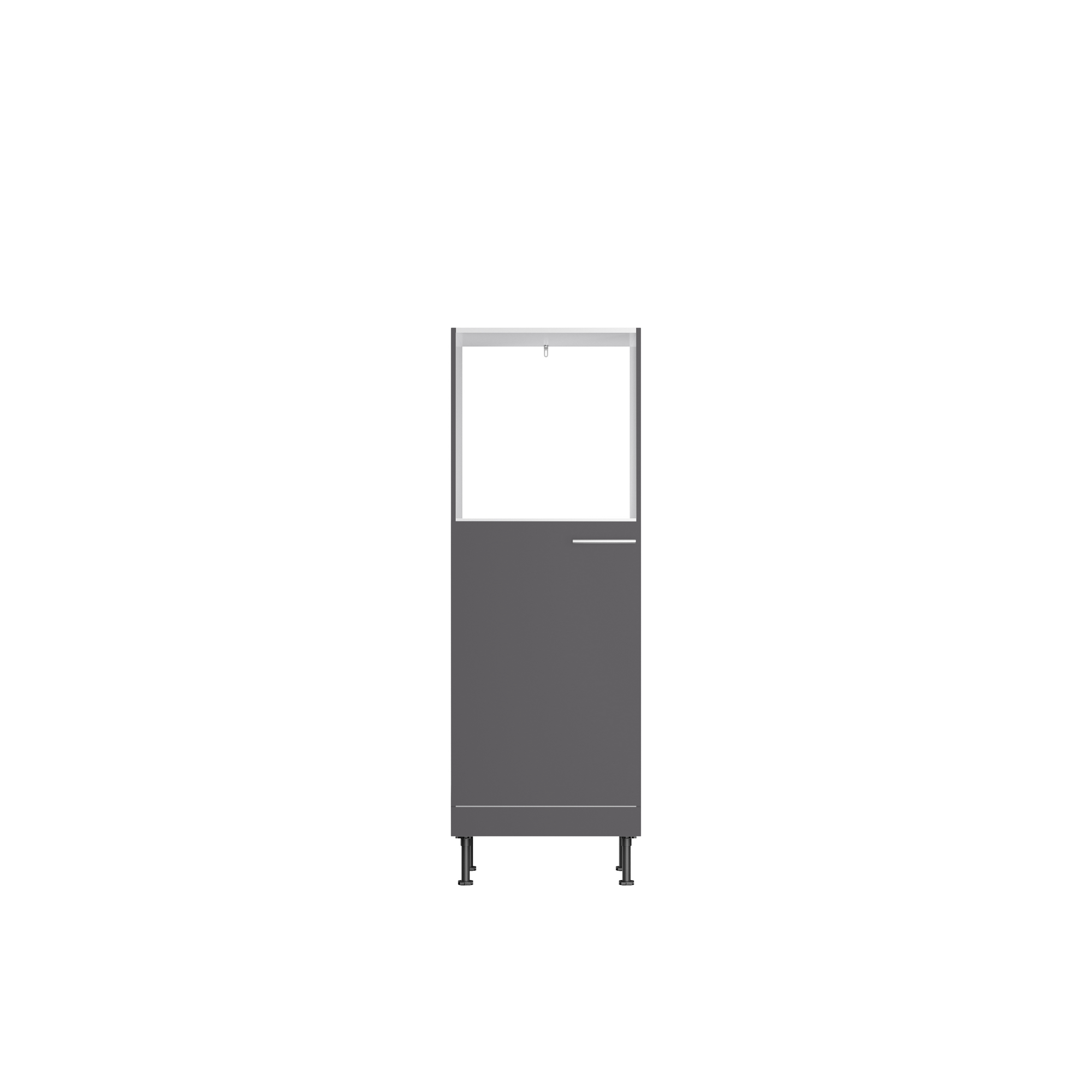 OPTIFIT Midischrank für Backofen und Kühlschrank 'Optikomfort Ingvar420' anthrazit matt 60 x 176,6 x 58,4 cm