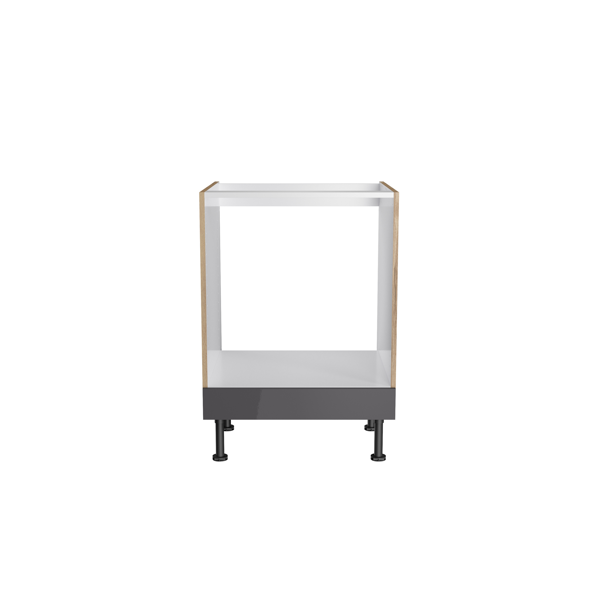 OPTIFIT Herdumbauschrank 'Optikomfort Jonte984' anthrazit/eichefarben 60 x 87 x 58,4 cm