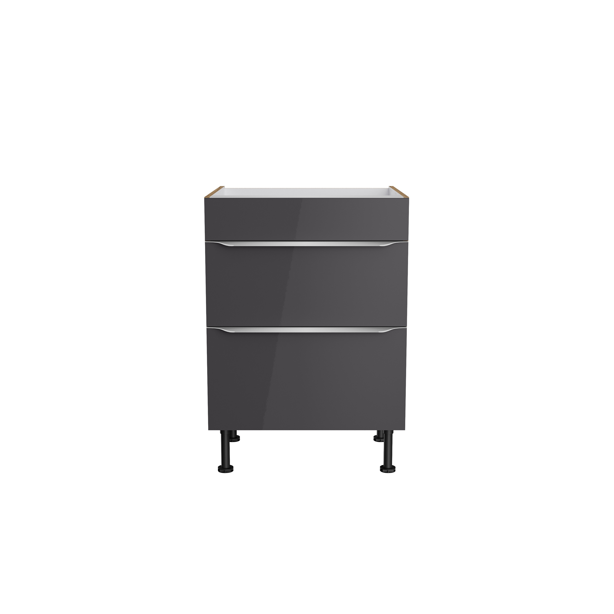 OPTIFIT Unterschrank für Kochfeld 'Optikomfort Linus984' anthrazit/eichefarben 60 x 87 x 58,4 cm