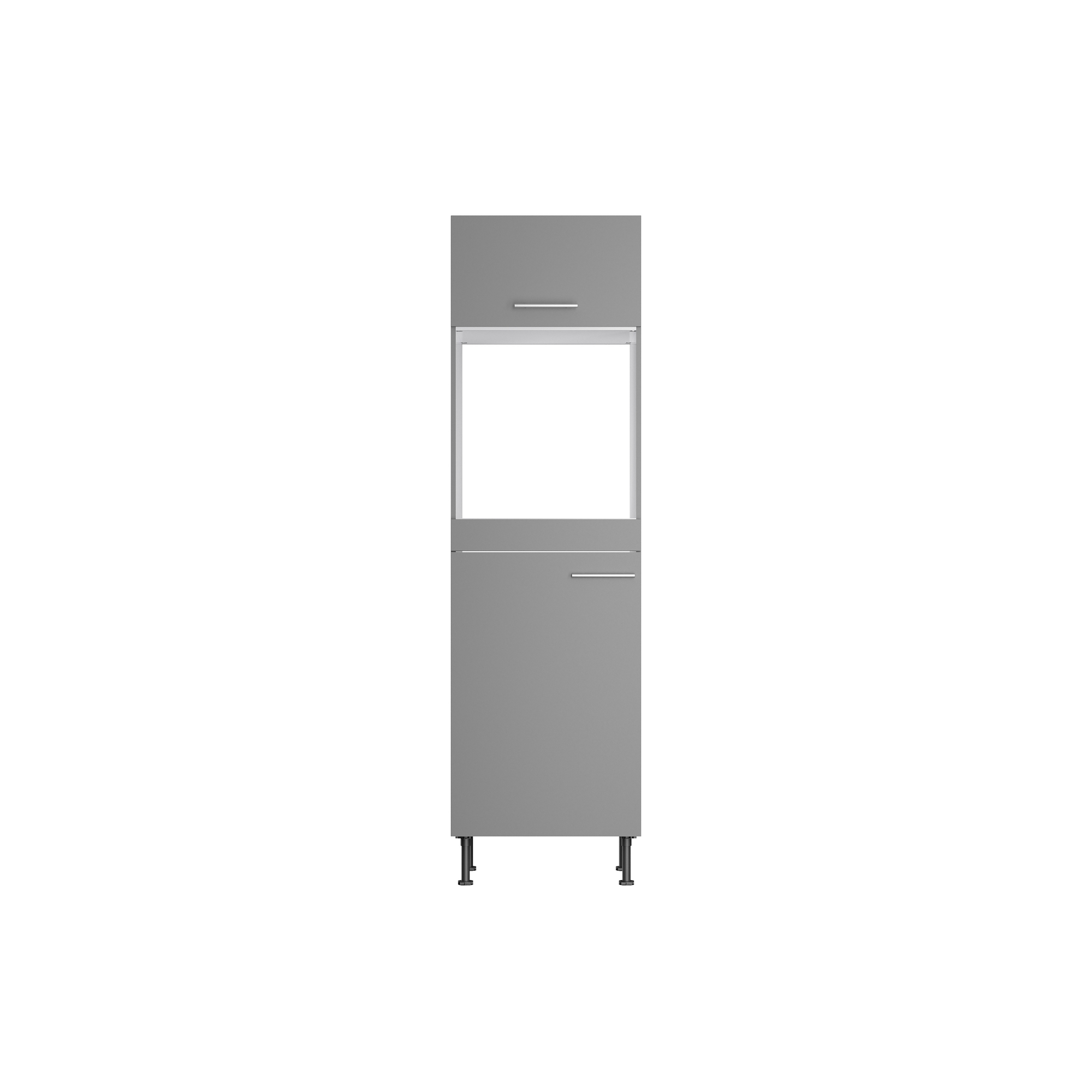 OPTIFIT Hochschrank für Backofen und Kühlschrank 'OPTIkofmort Mats825' basaltgrau 60 x 211,8 x 58,4 cm