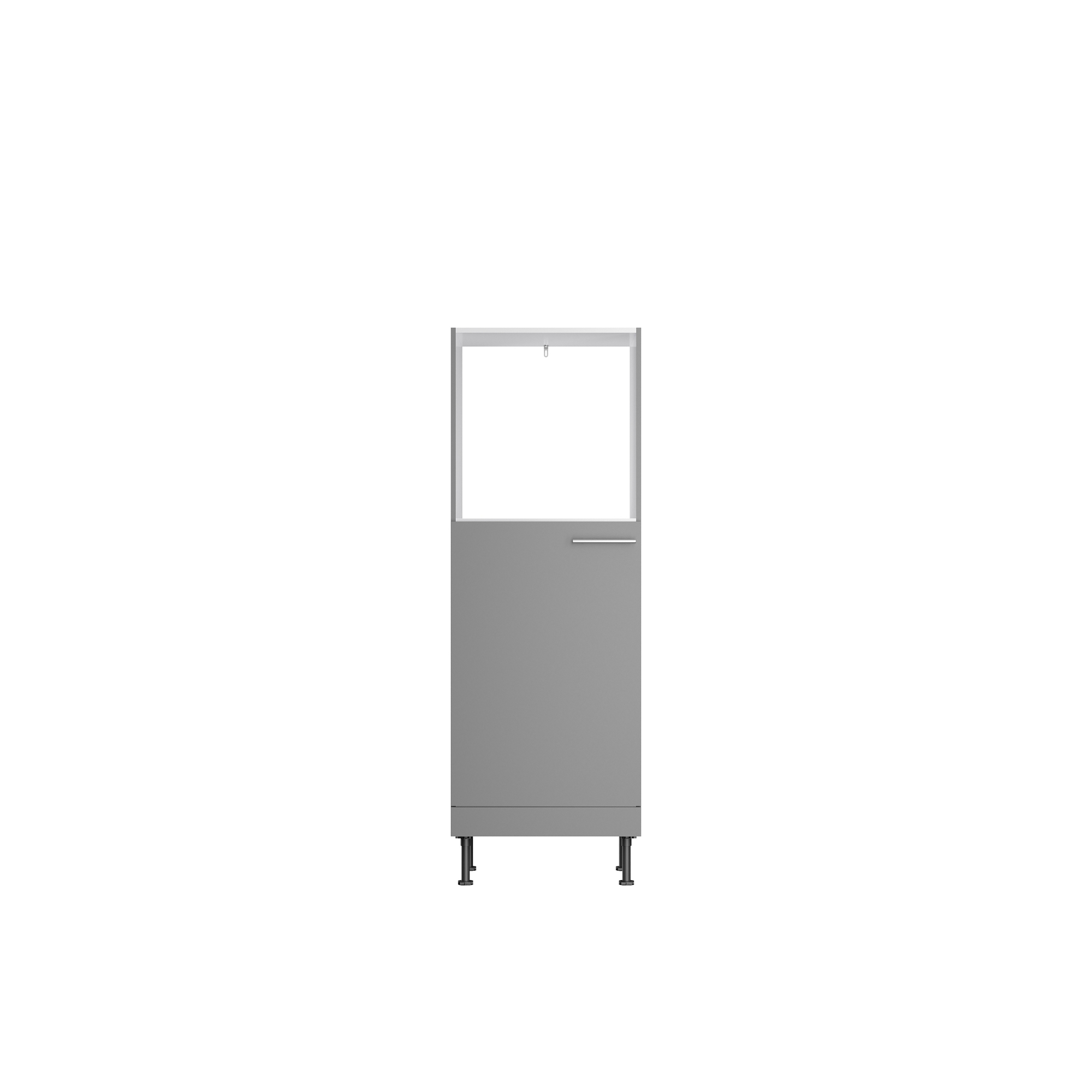 OPTIFIT Midischrank für Backofen und Kühlschrank 'Optikomfort Mats825' grau 60 x 176,6 x 58,4 cm