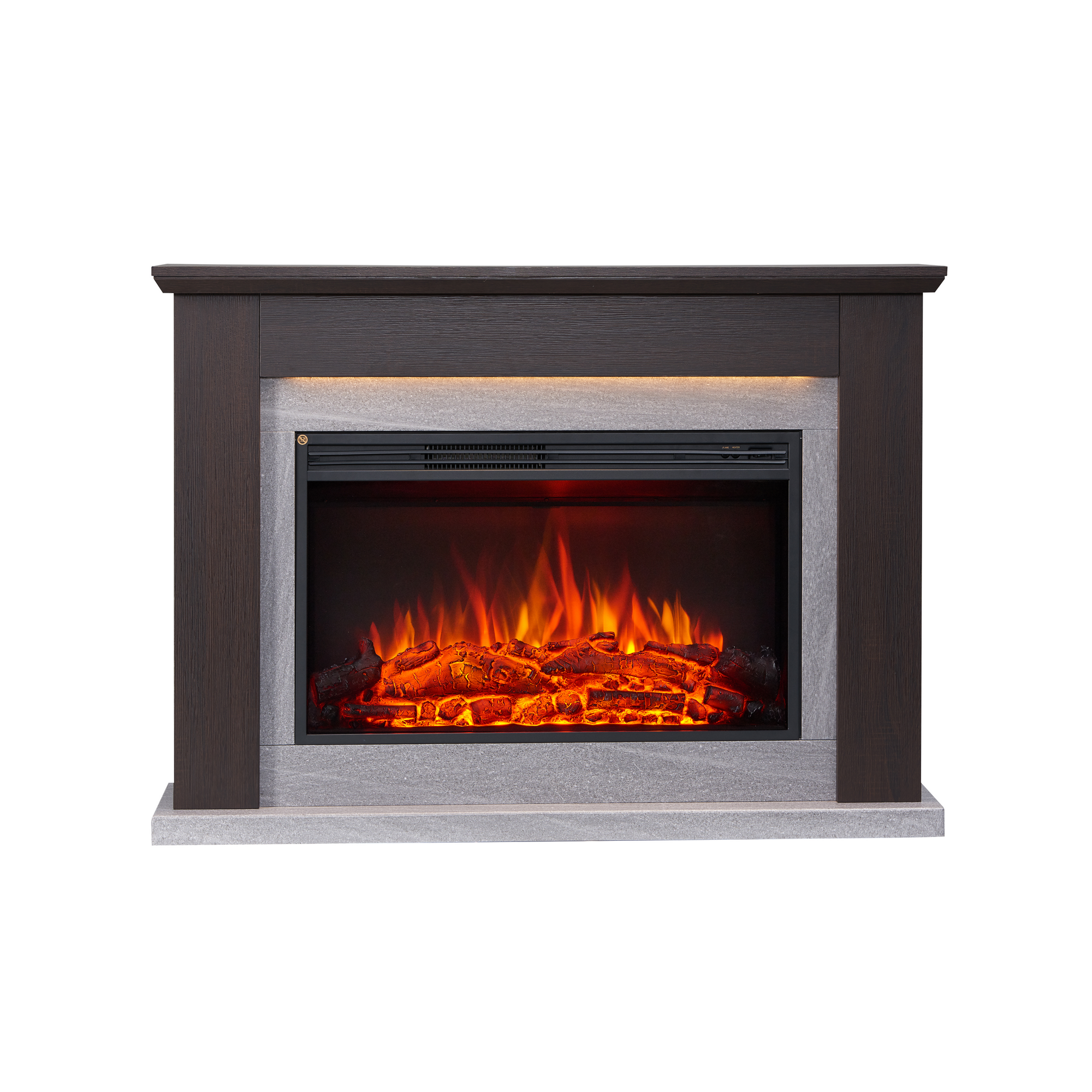 CrownFlame Elektrokamin 'Typhon' dunkelbraun 2 kW