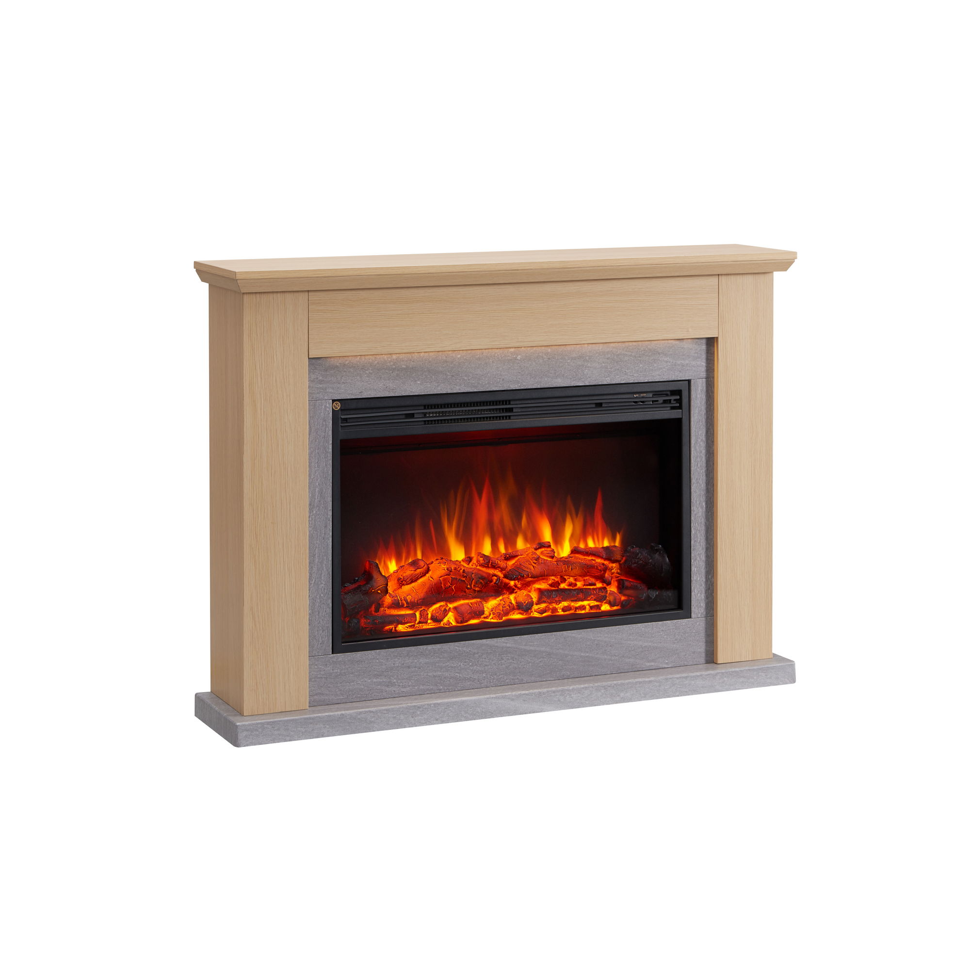 CrownFlame Elektrokamin 'Typhon' hellbraun 2 kW