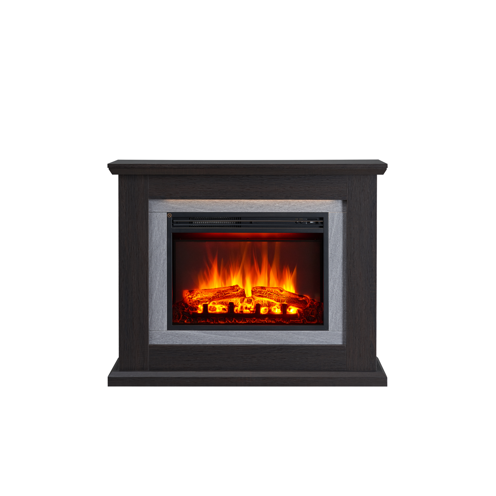 CrownFlame Elektrokamin 'Charon' dunkelbraun 2 kW