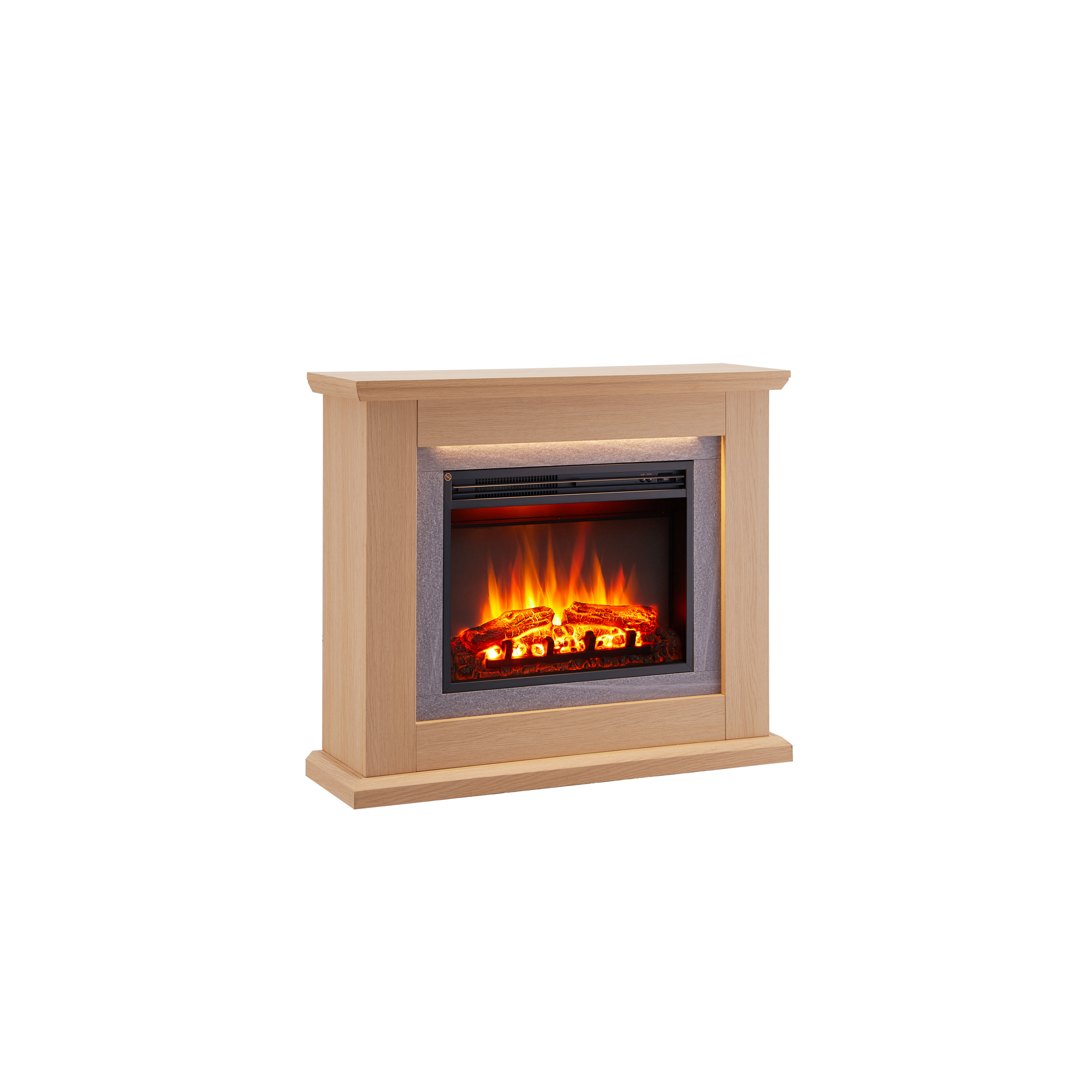 CrownFlame Elektrokamin 'Charon' hellbraun 2 kW