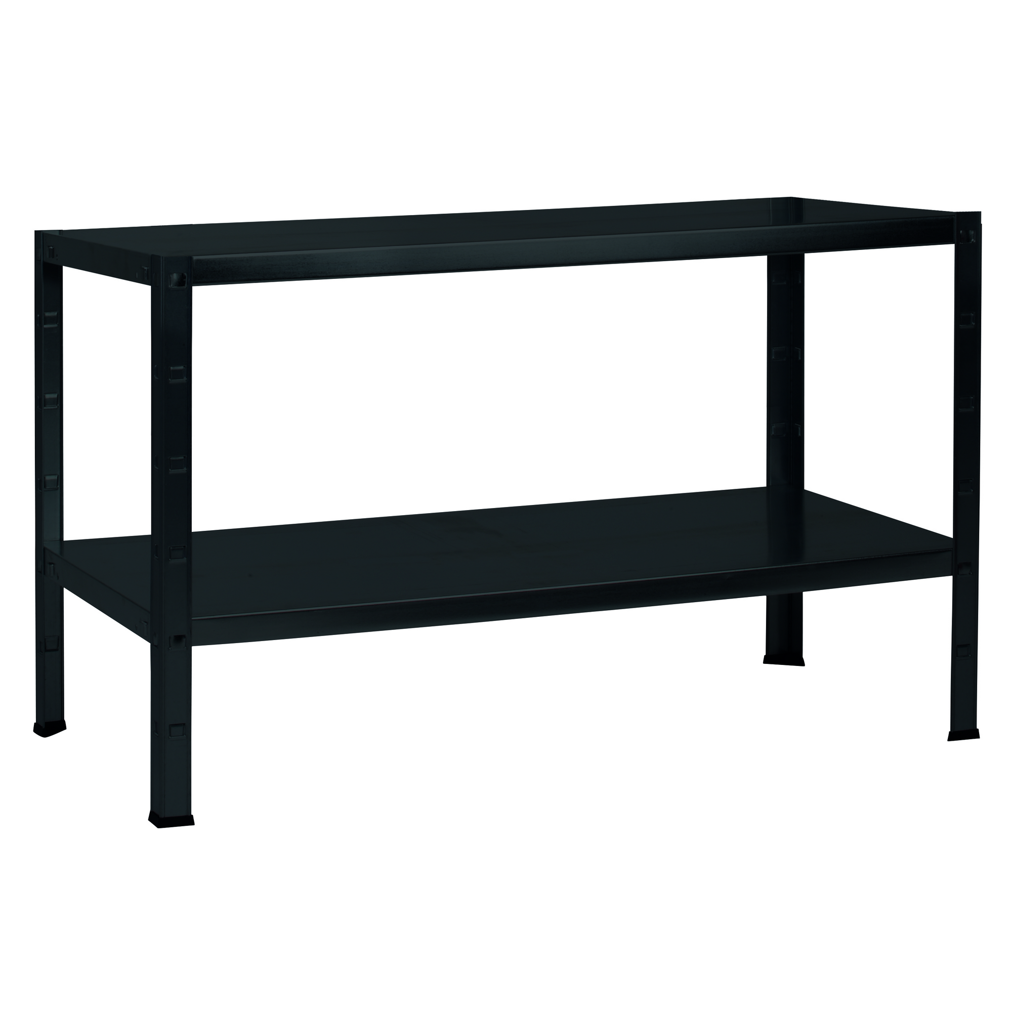 SCHULTE Regalwelt Steck-Grundregal schwarz 100 x 43 x 35 cm, 2 Böden à 65 kg