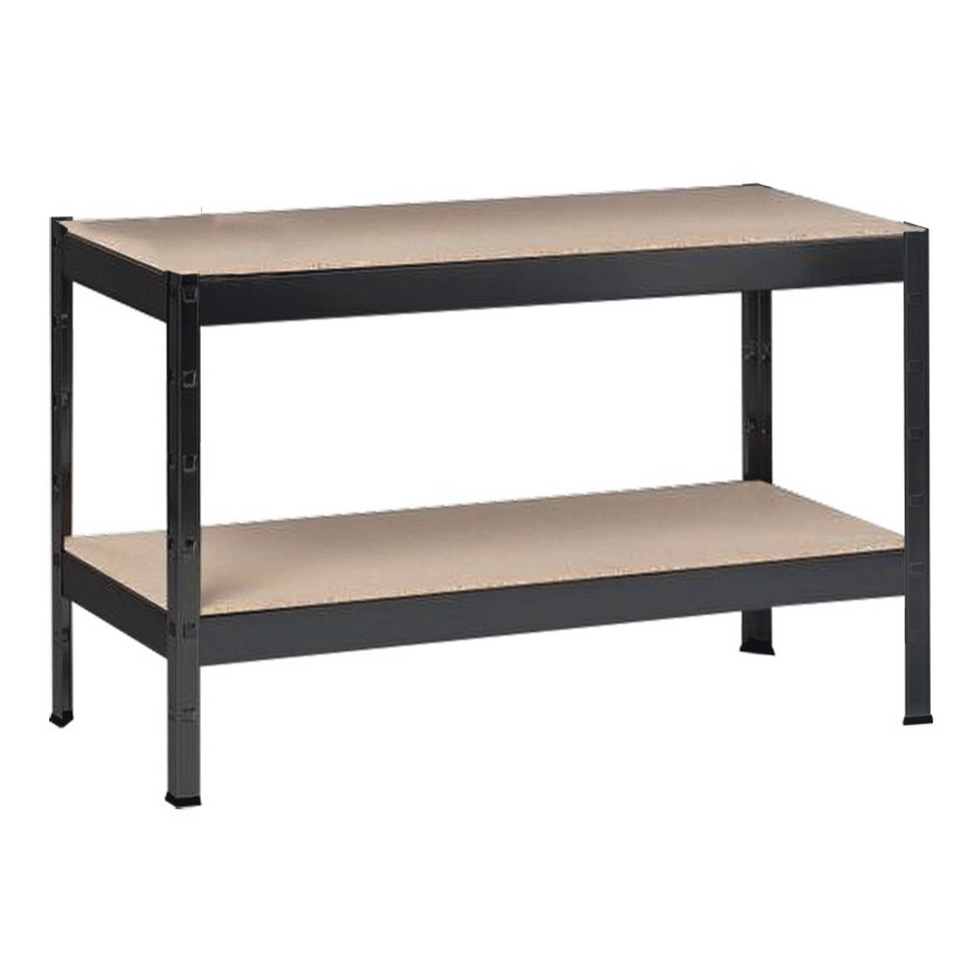 SCHULTE Regalwelt Schwerlastregal 'S' schwarz 100 x 43 x 35 cm, 2 Böden à 90 kg