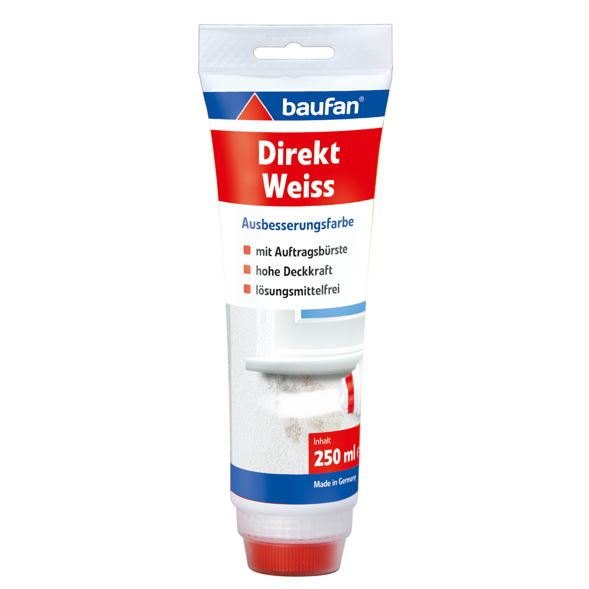 Baufan Wandfarbe weiß stumpfmatt 250 ml