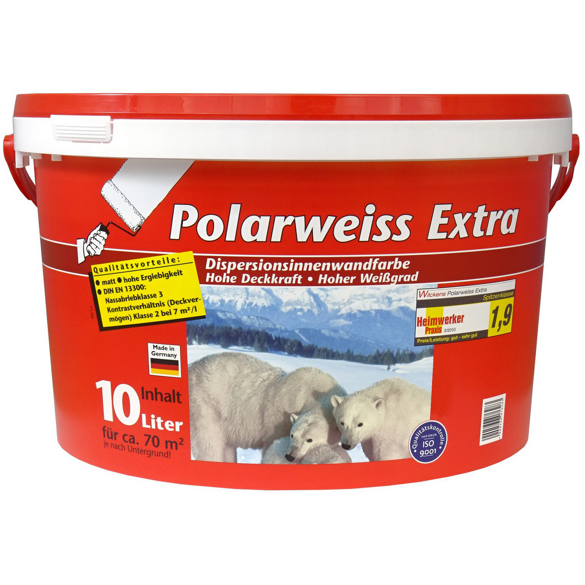 Wilckens Wandfarbe 'Polarweiß' matt 10 l