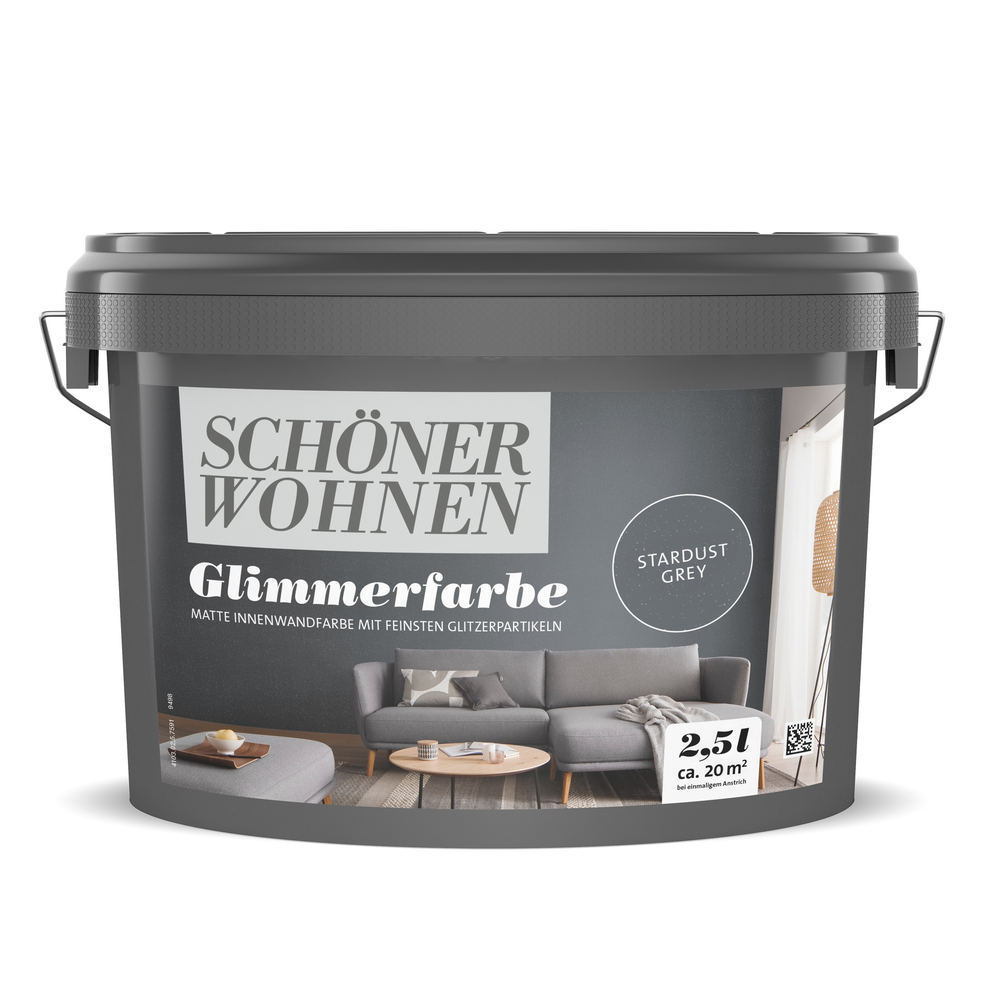 Schöner Wohnen Farbe Wandfarbe 'Stardust Grey' grau matt 2,5 l
