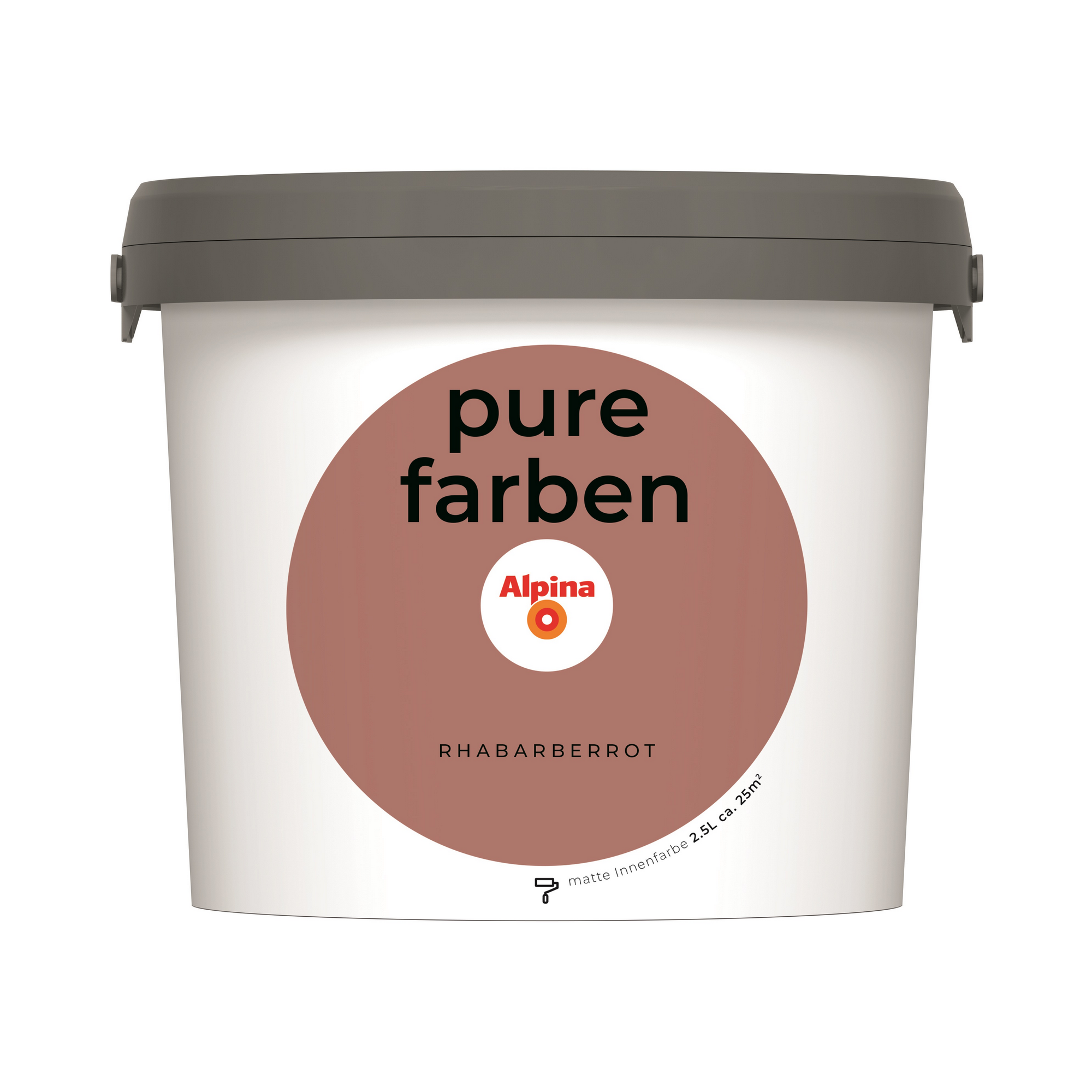 Alpina Wandfarbe 'Pure Farben' rhabarberrot matt 2,5 l