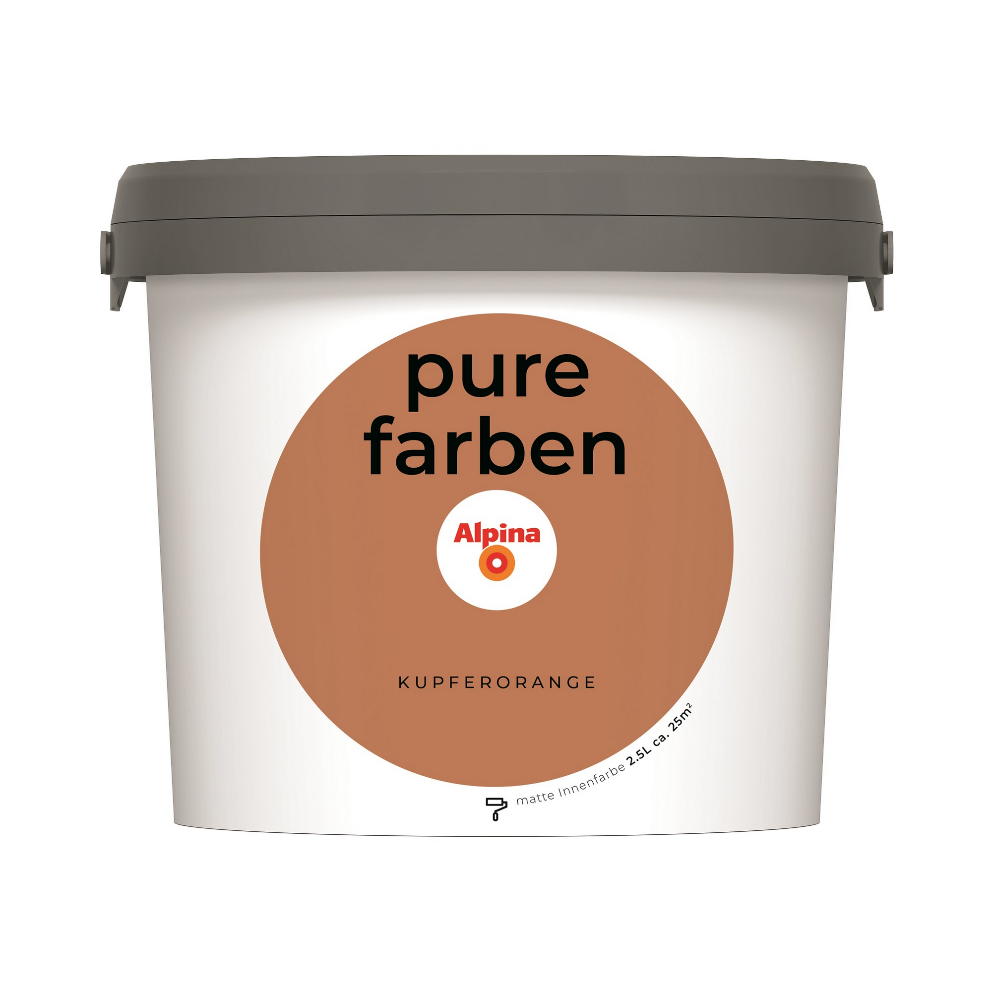 Alpina Wandfarbe 'Pure Farben' kupferorange matt 2,5 l