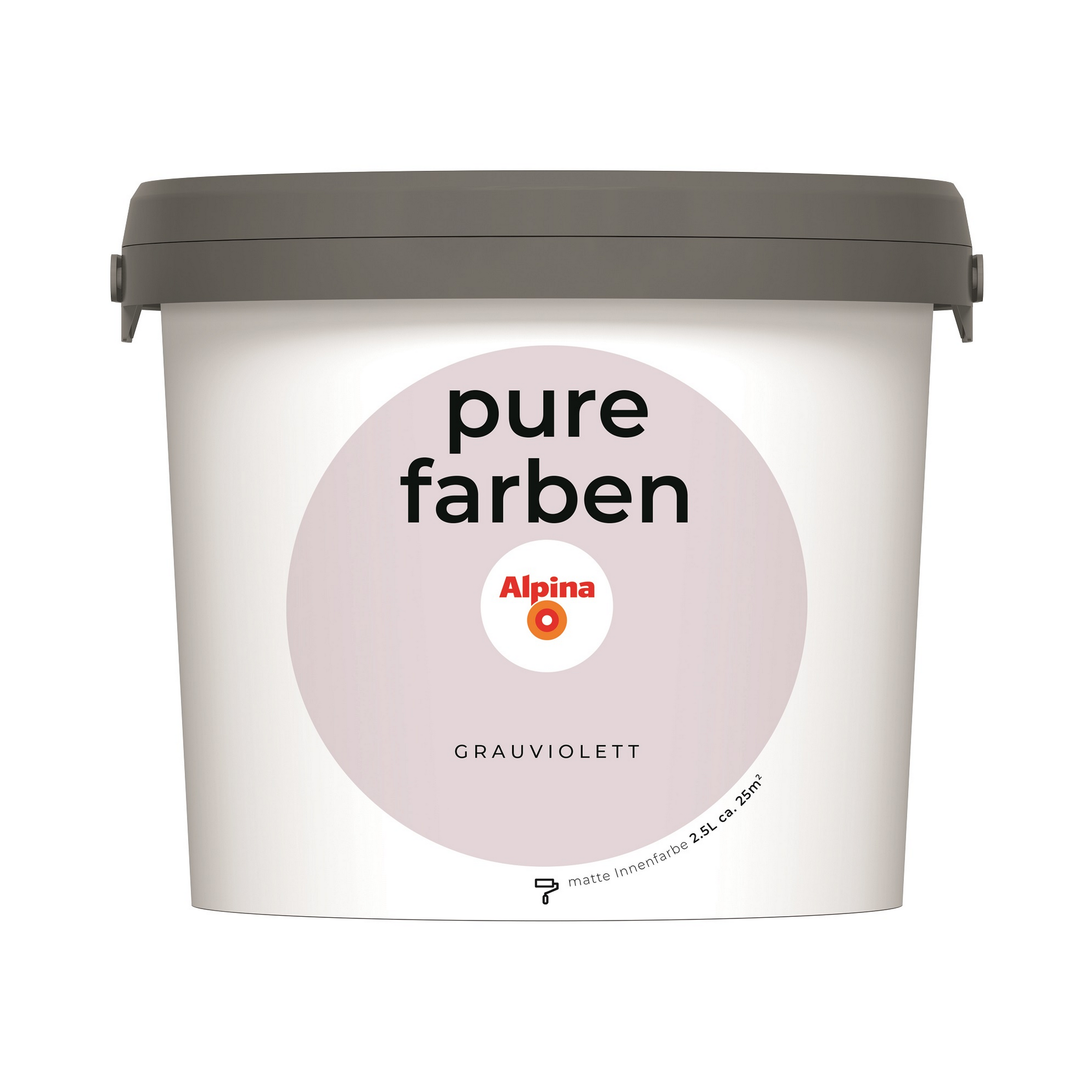 Alpina Wandfarbe 'pure farben' grauviolett matt 2,5 l
