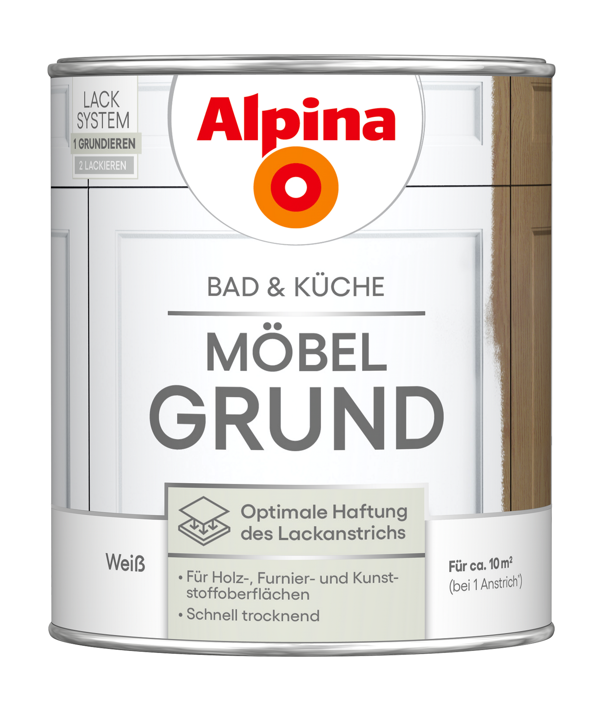 Alpina Möbel-Grund 'Bad & Küche' weiß 750 ml