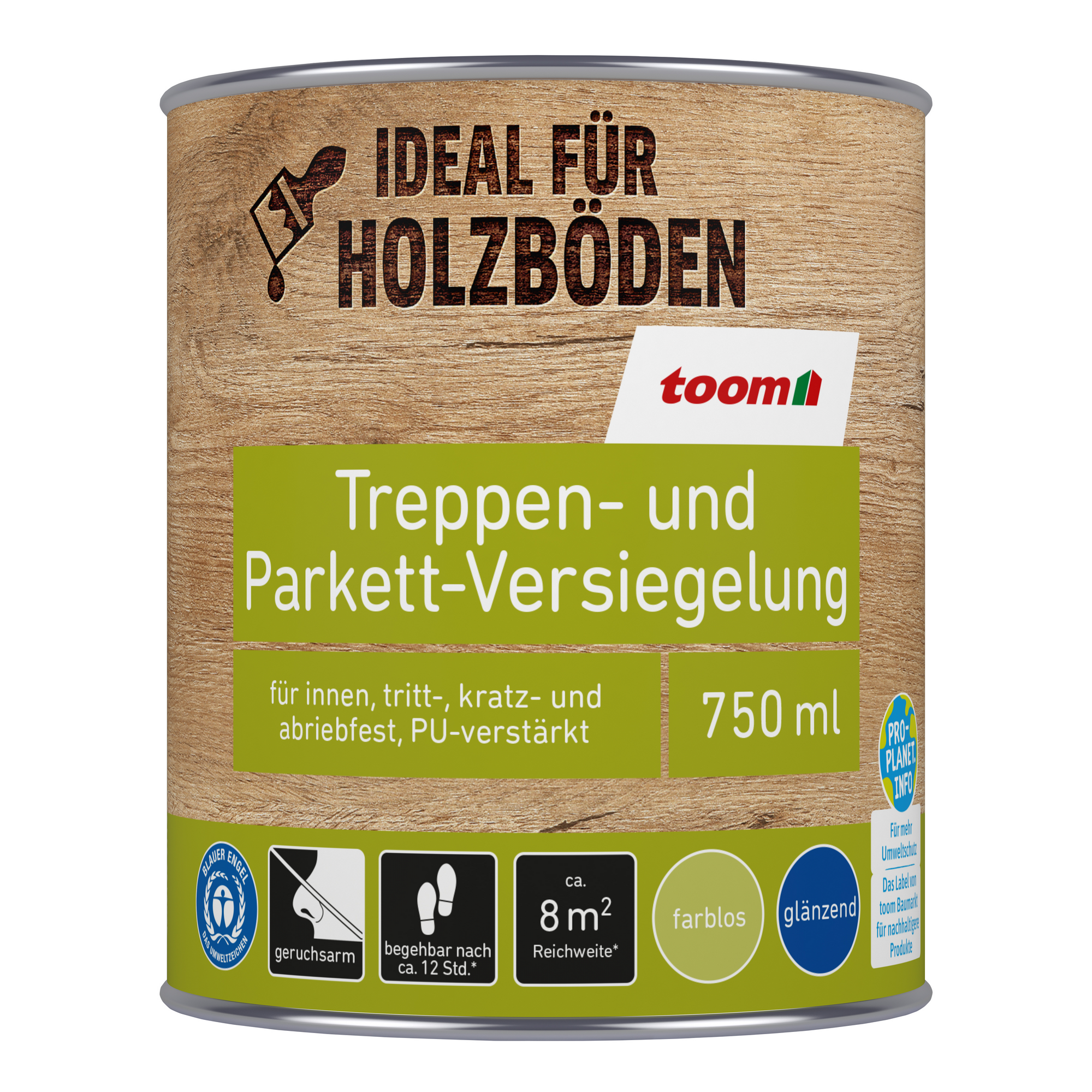 toom Treppen- und Parkett-Versiegelung transparent 750 ml