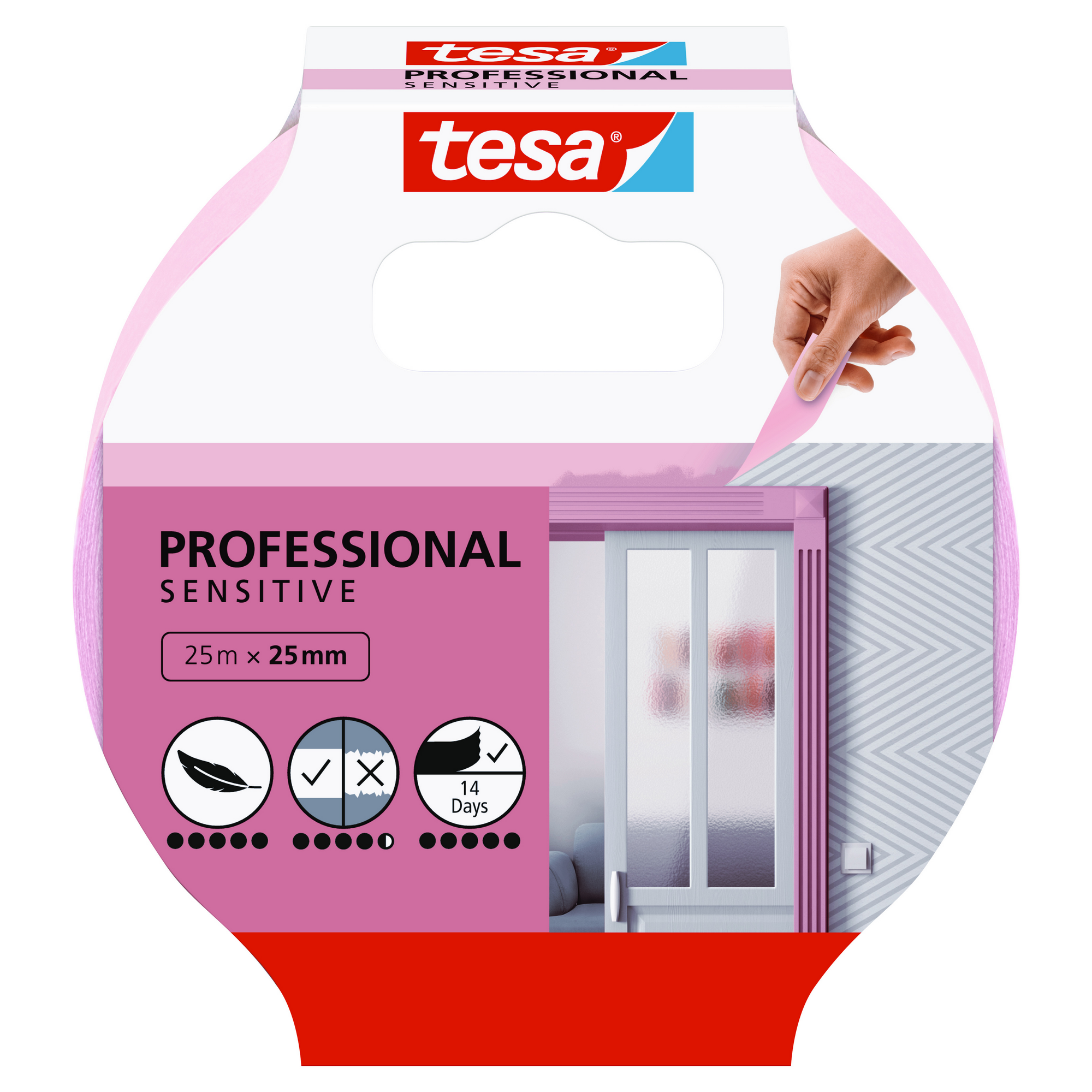 tesa Tesa Malerband 'Tapeten' 25 m rosa
