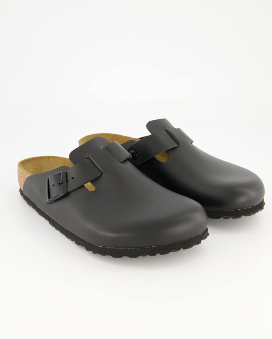 Birkenstock Schuhe - Boston Glattleder Glattleder (Schwarz, Gr. 41)