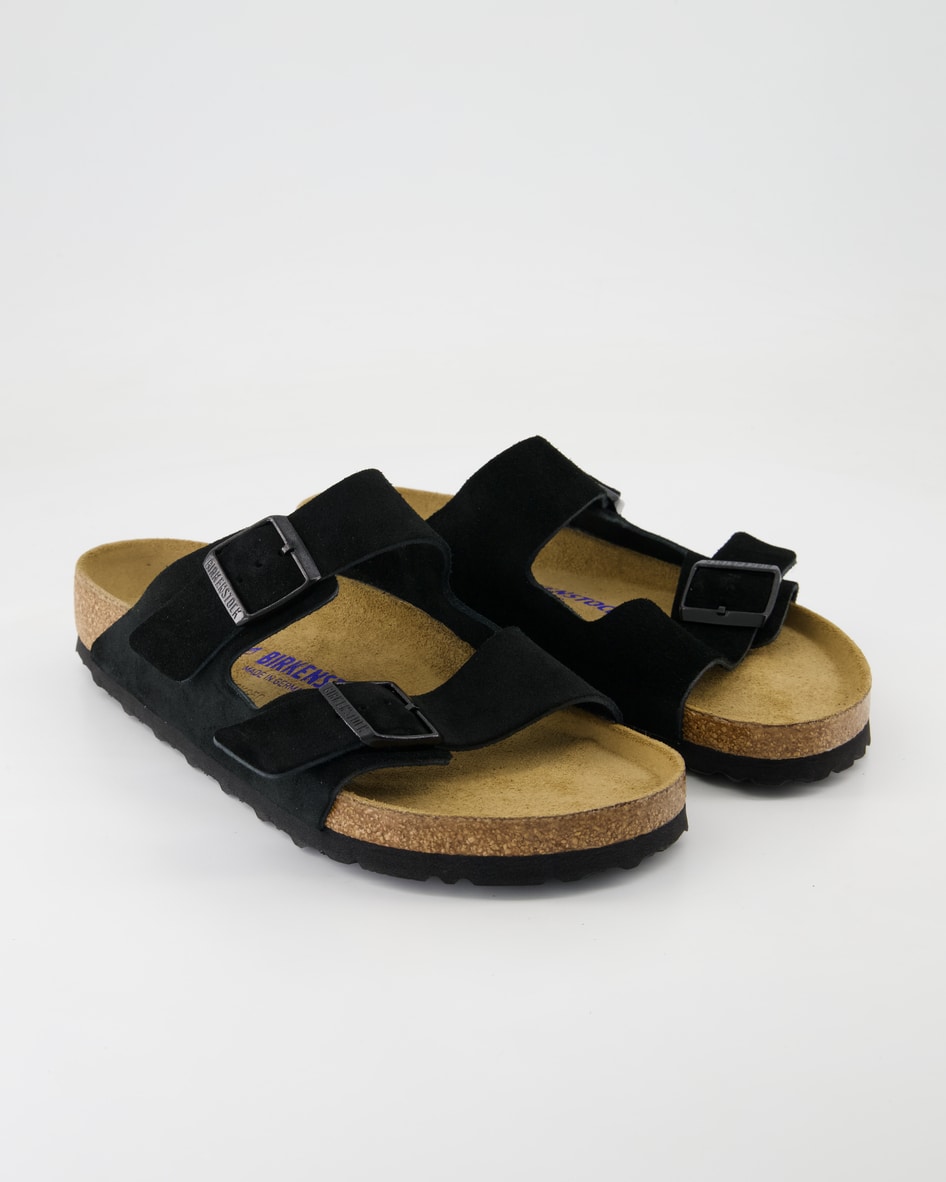 Birkenstock Schuhe - Arizona Velourleder Veloursleder (Schwarz, Gr. 45)