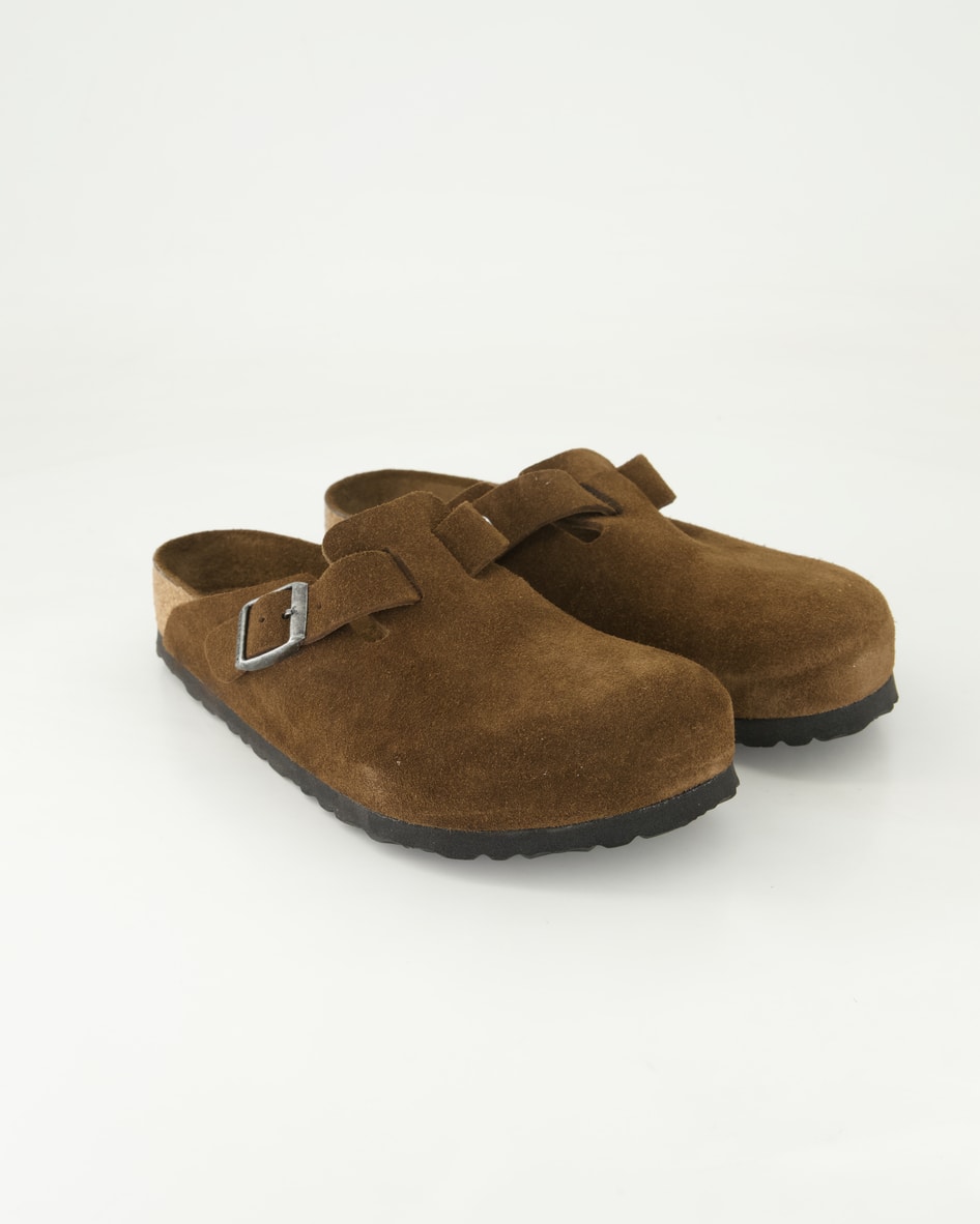 Birkenstock Schuhe - Boston Weichbett. Veloursleder Veloursleder (Braun, Gr. 43)