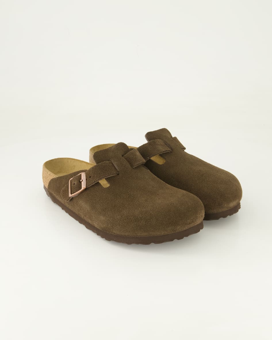 Birkenstock Schuhe - Boston BS Veloursleder (Braun, Gr. 42)