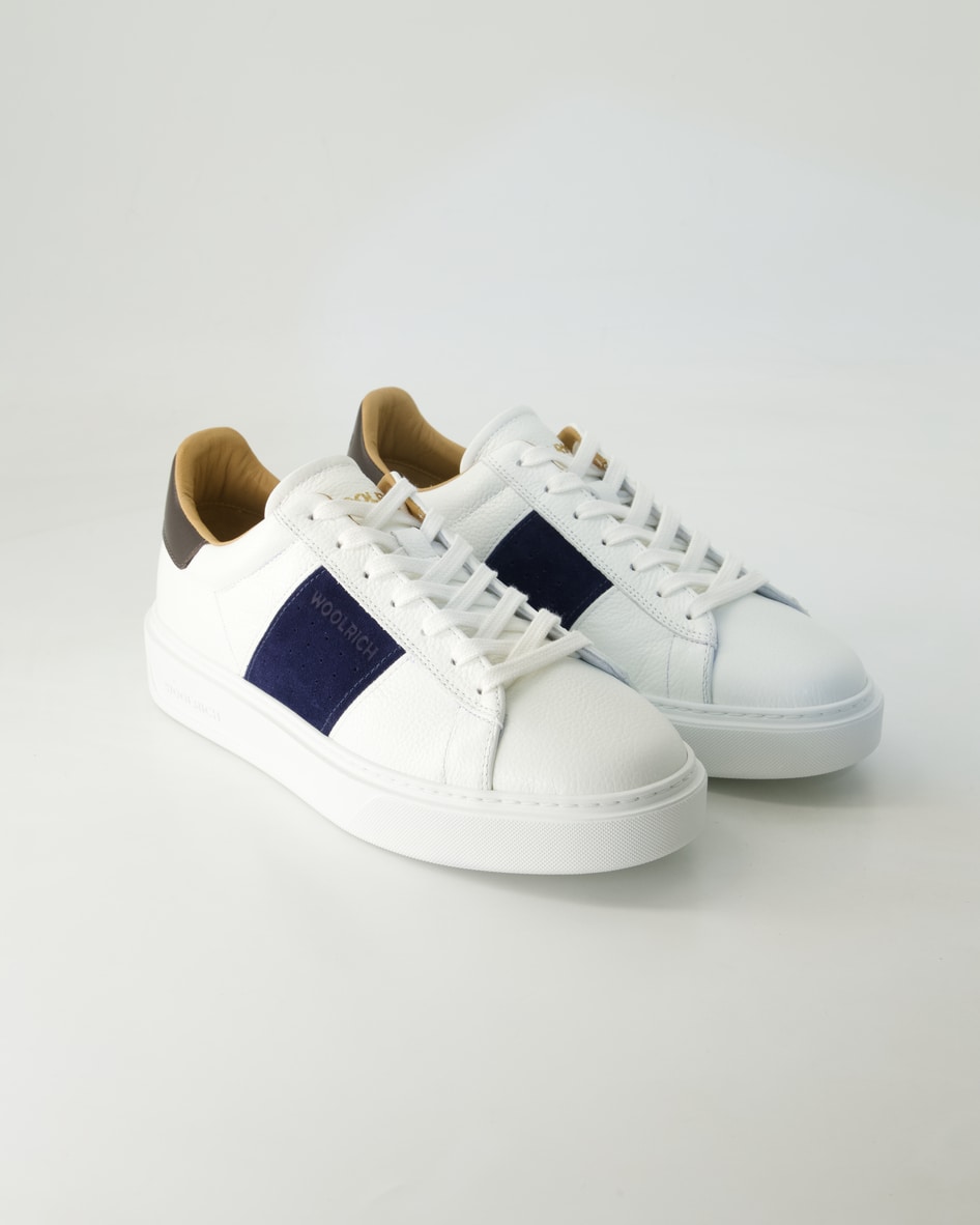 Woolrich Schuhe - Classic Court Band Glattleder (Weiß, Gr. 44)