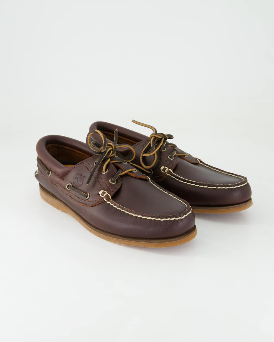 Timberland Schuhe - Classic Boat 3 Eye Leder (Braun, Gr. 45)