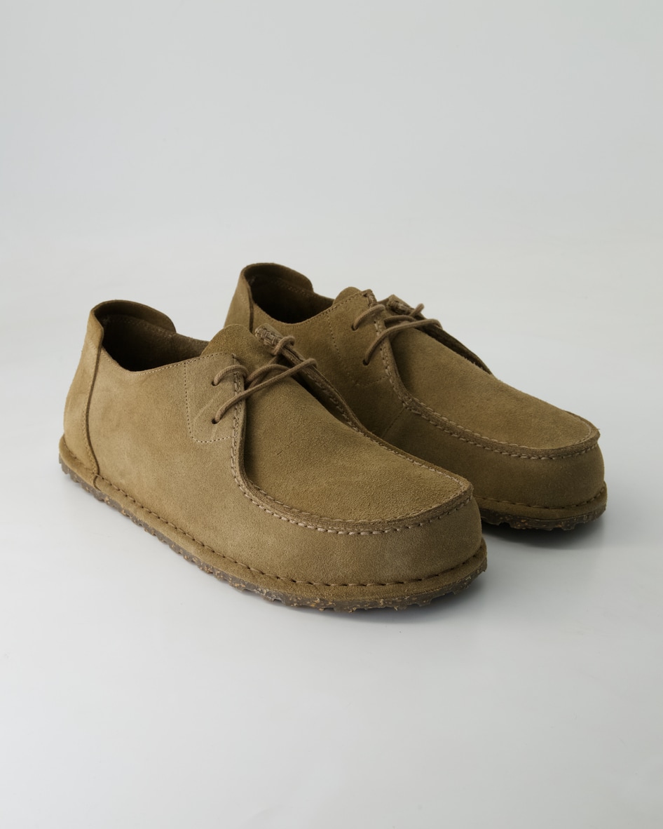 Birkenstock Schuhe - Utti Lace Velourleder Veloursleder (Beige, Gr. 42)