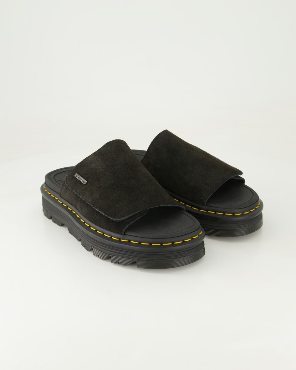 Dr. Martens Schuhe - ZebZag Slide Veloursleder (Schwarz, Gr. 39)