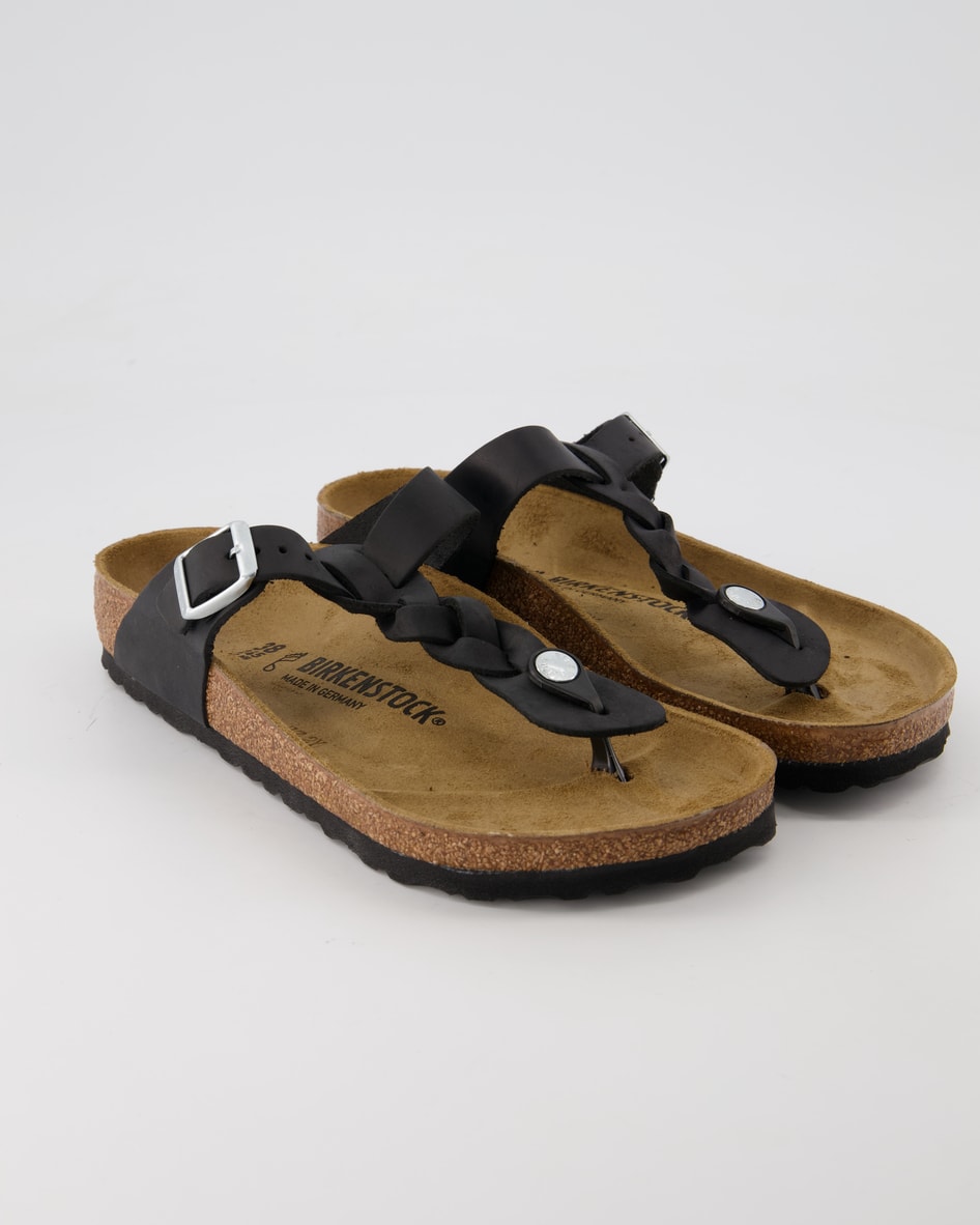Birkenstock Schuhe - Gizeh Braided Leder (Schwarz, Gr. 35)