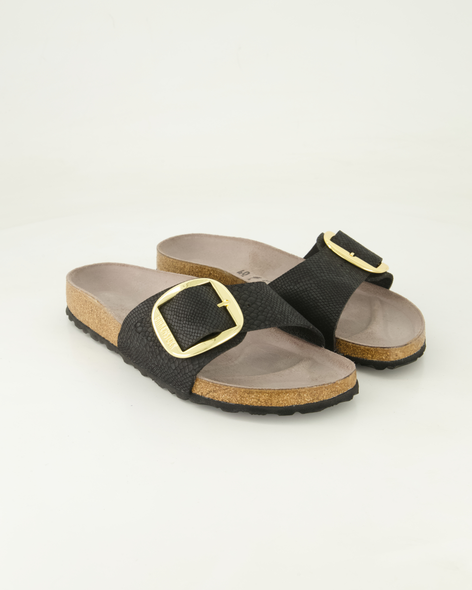 Birkenstock Schuhe - Madrid Big Buckle Synthetik (Schwarz, Gr. 39)