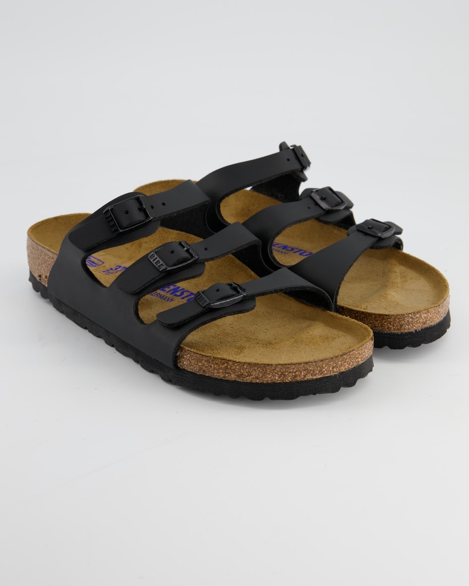 Birkenstock Schuhe - Florida Birko-Flor Birko-Flor (Schwarz, Gr. 41)