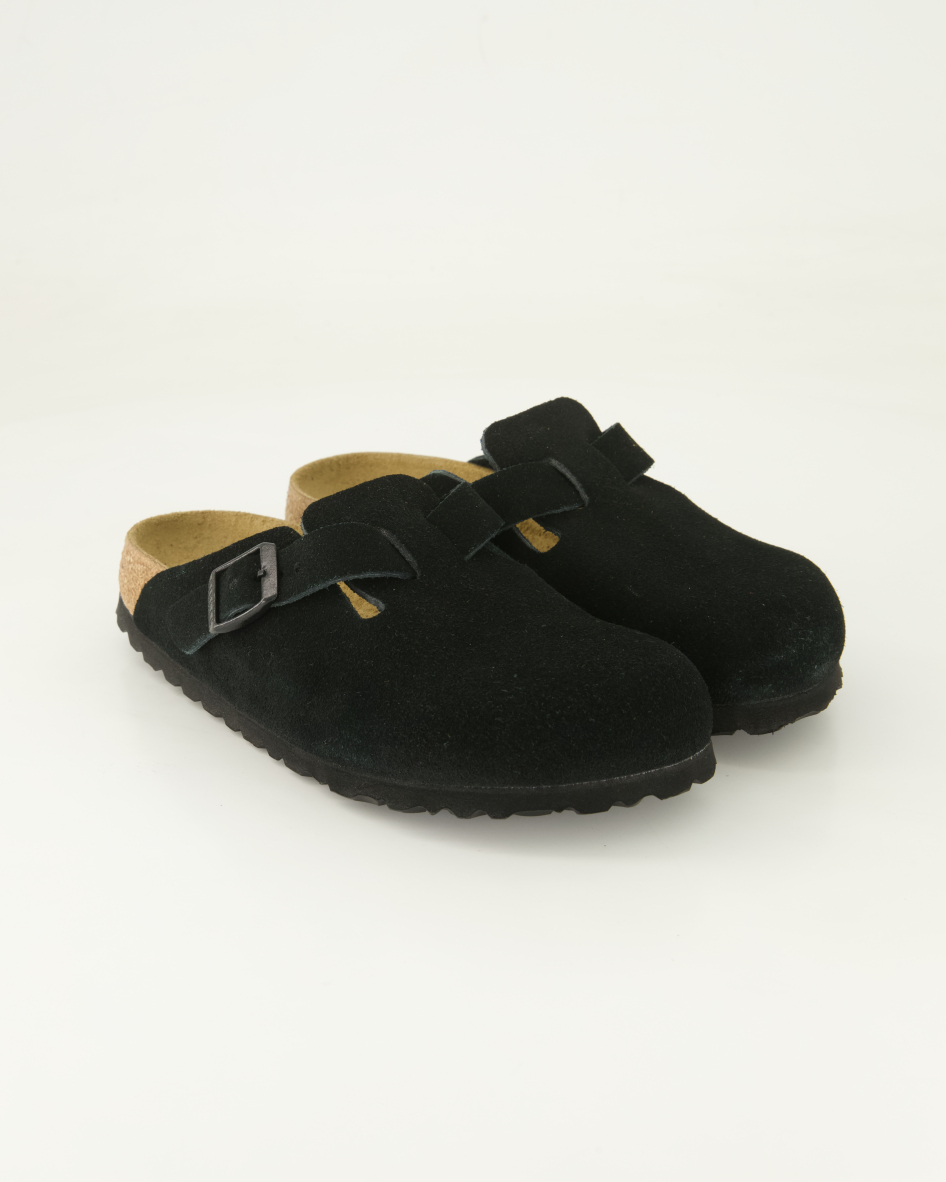 Birkenstock Schuhe - Boston Veloursleder (Schwarz, Gr. 40)