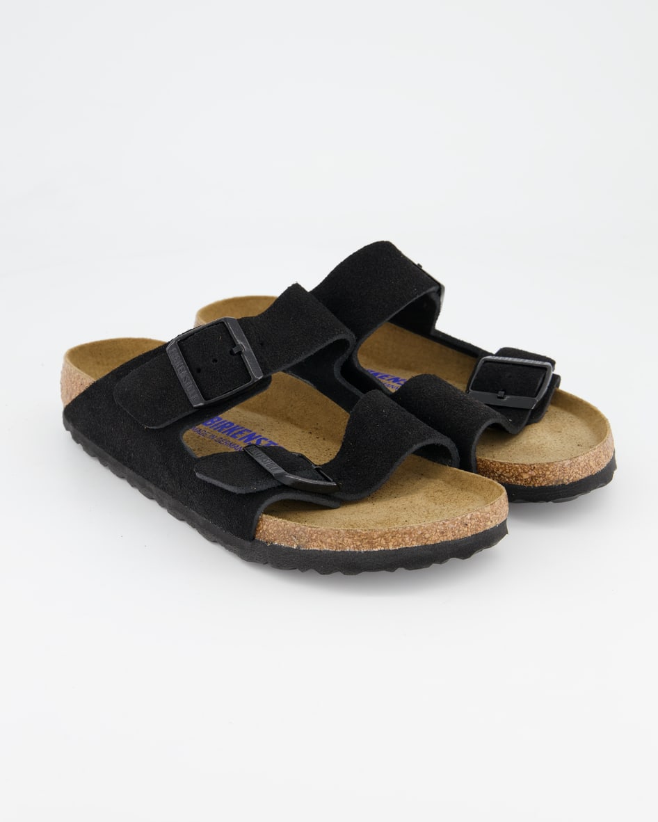 Birkenstock Schuhe - Arizona Velourleder Veloursleder (Schwarz, Gr. 38)