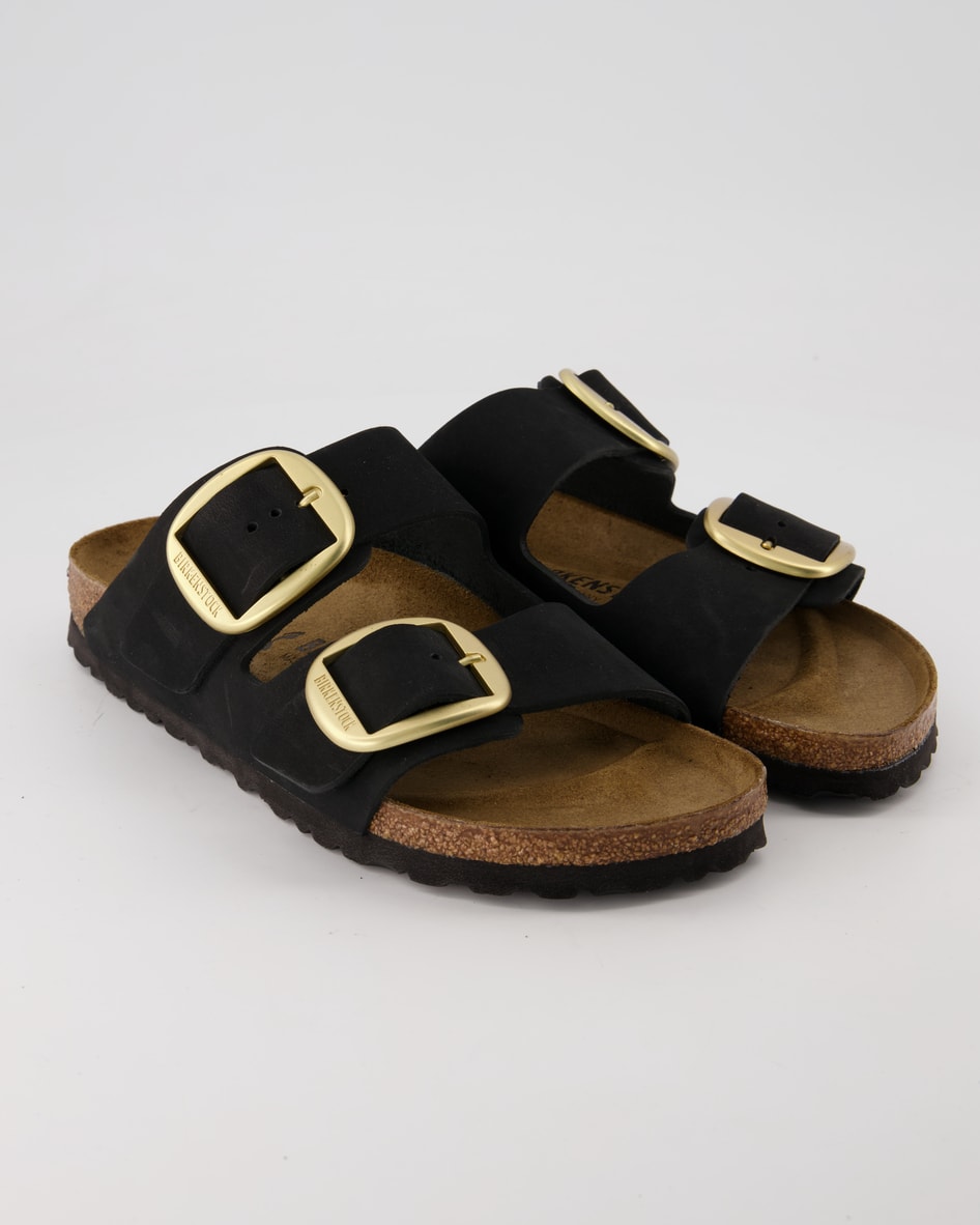 Birkenstock Schuhe - Arizona Big Buckle Nubukleder Leder (Schwarz, Gr. 42)