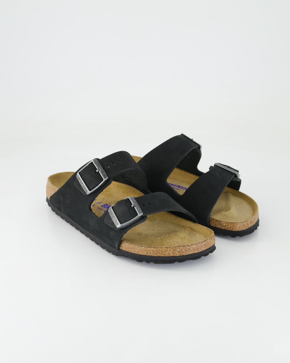 Birkenstock Schuhe - Arizona Nubukleder Nubukleder (Schwarz, Gr. 41)